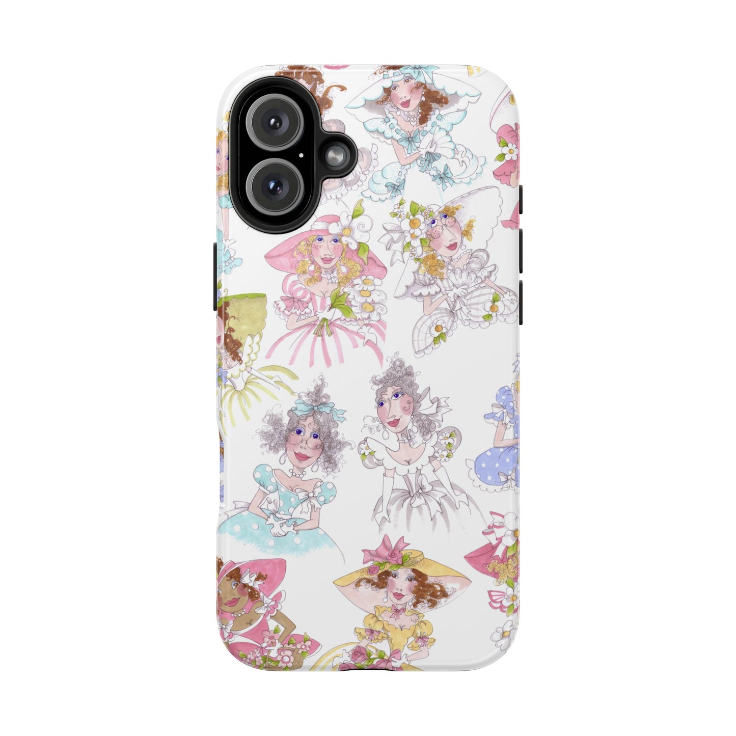 Tossed Belles White Phone Case