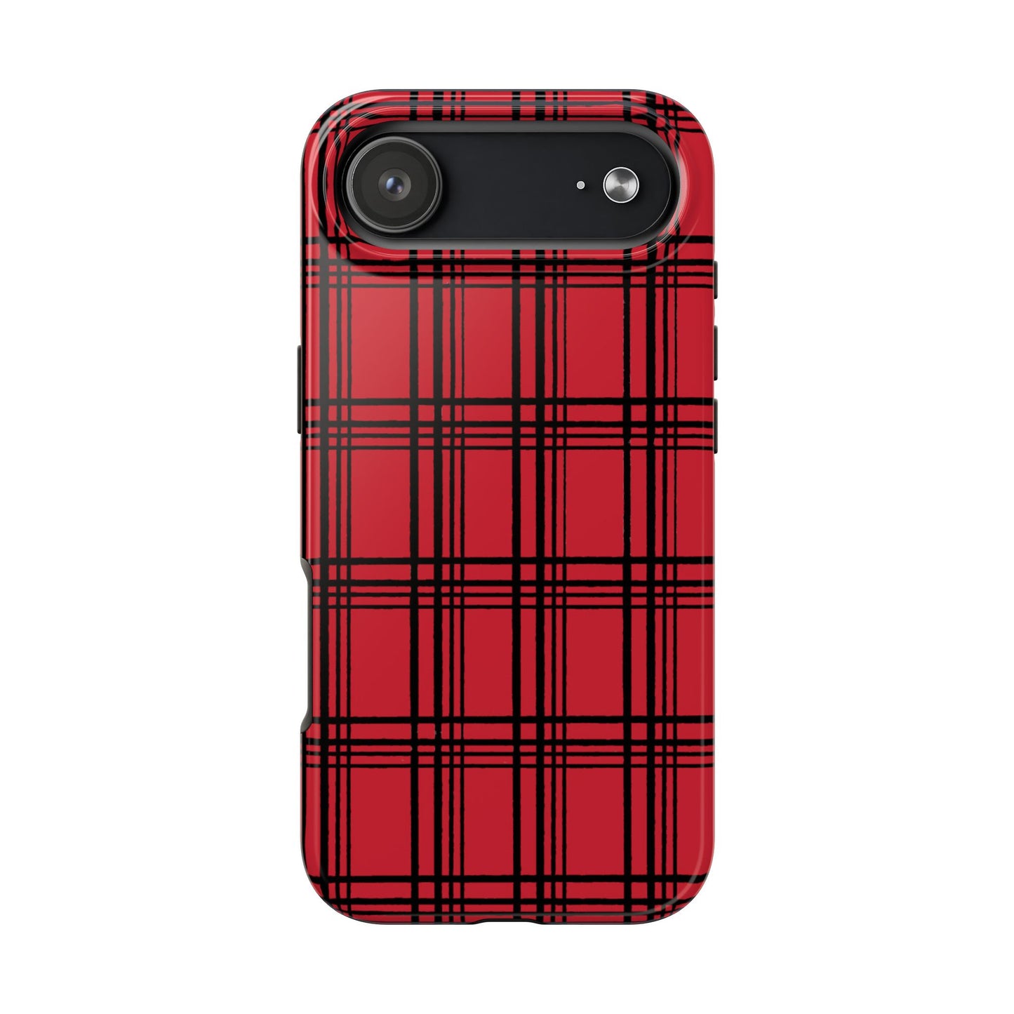 Glad Plaid Red / Black Phone Case