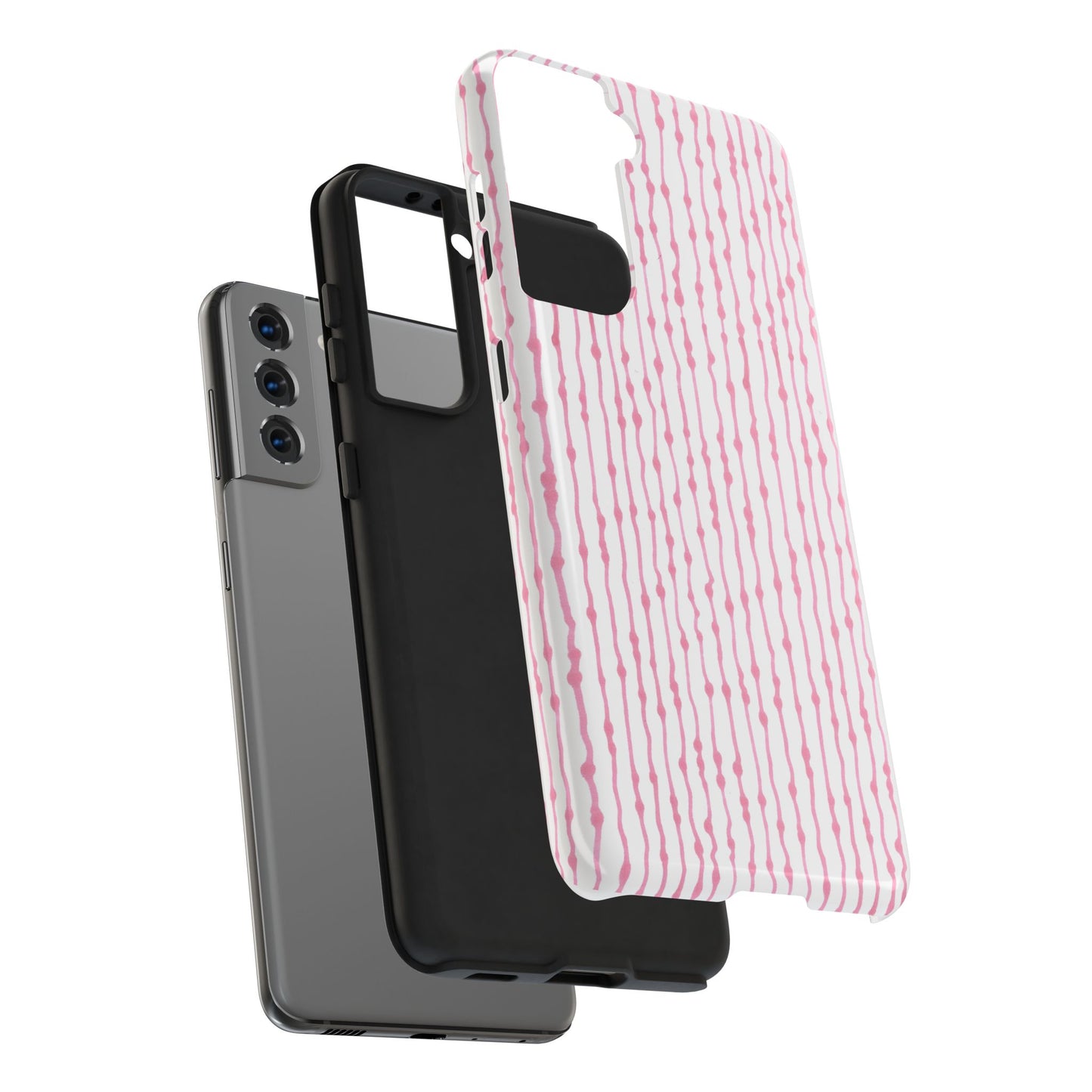 Faux Seersucker White / Pink Phone Case
