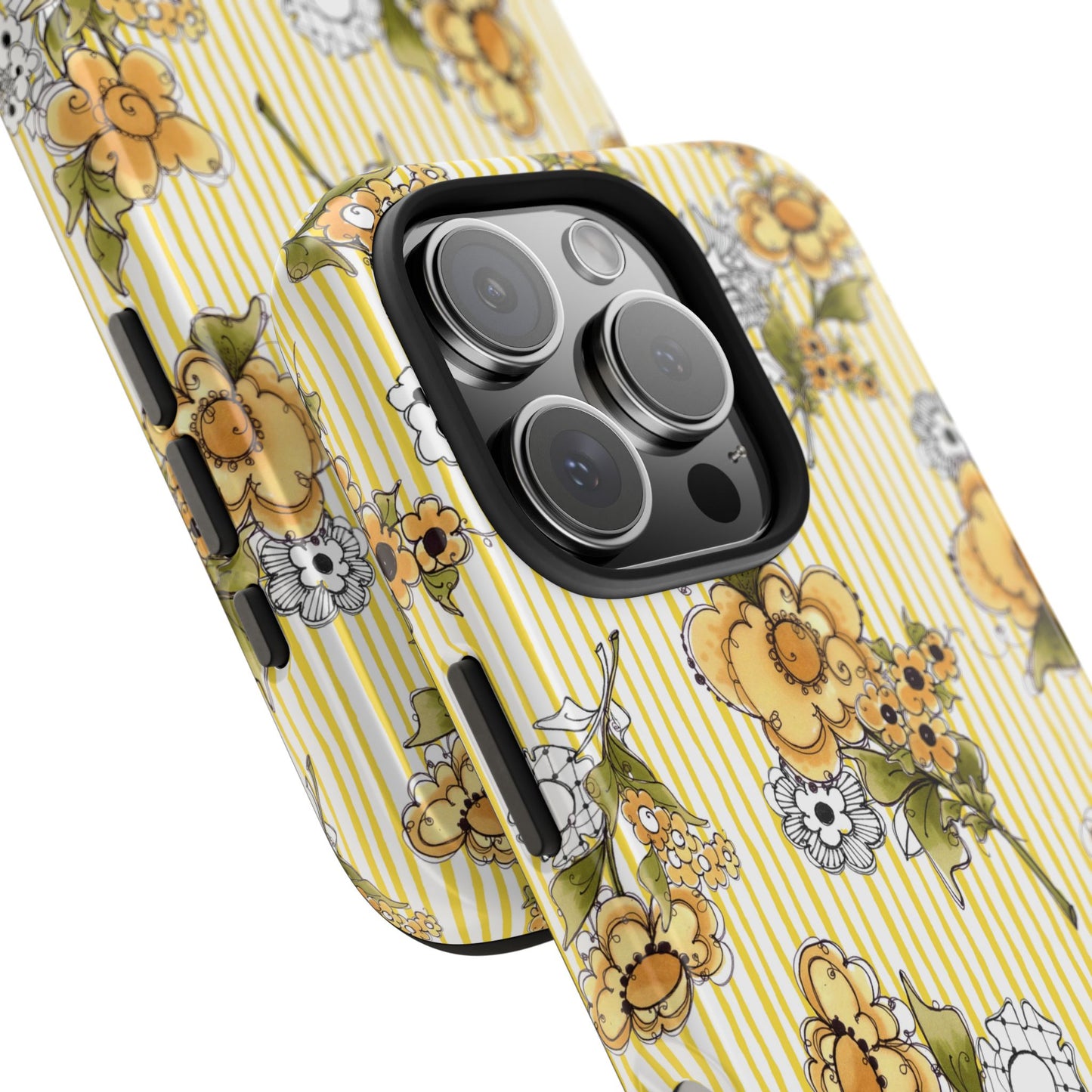 Bee Floral White / Yellow Phone Case