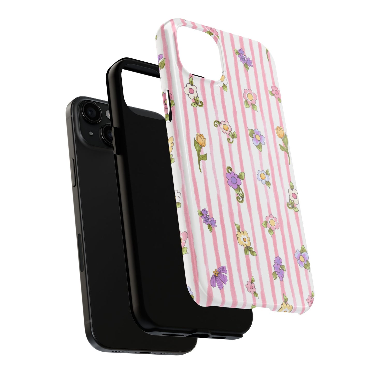 Pretty Posie Stripe Phone Case