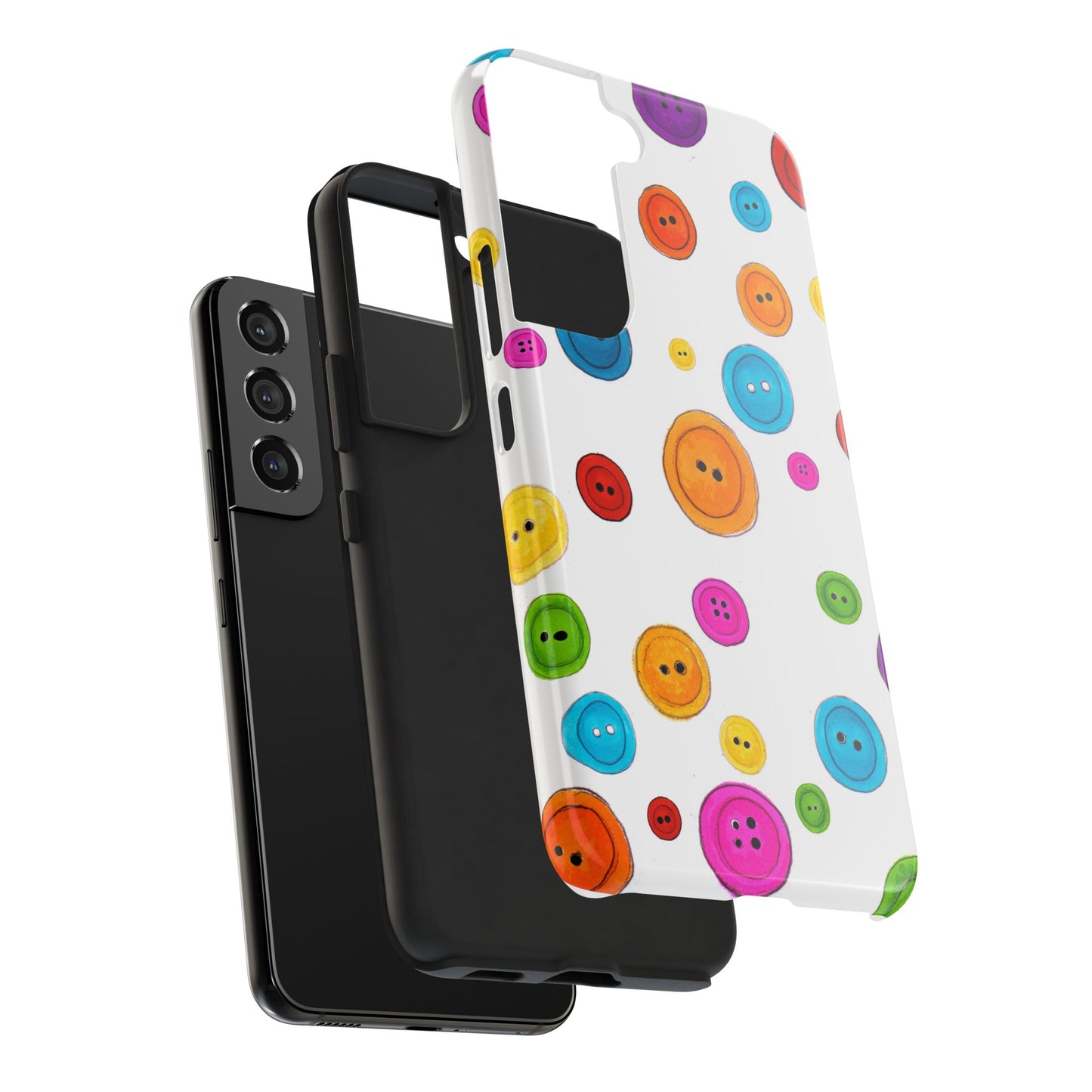 Button Dots White Phone Case