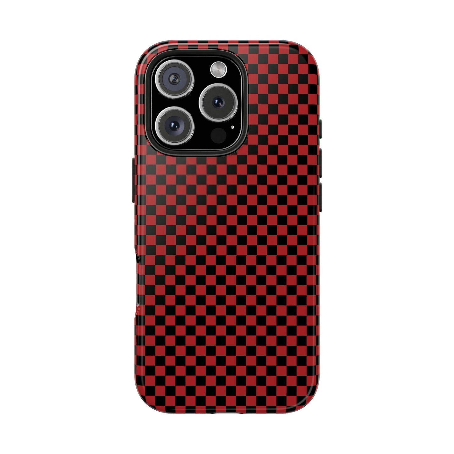 Checkerboard Red / Black Phone Case