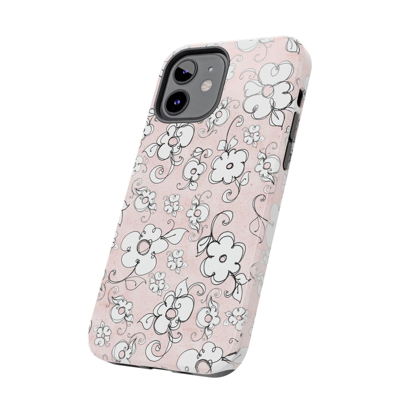 Lady Flowers Paris Pink Phone Case