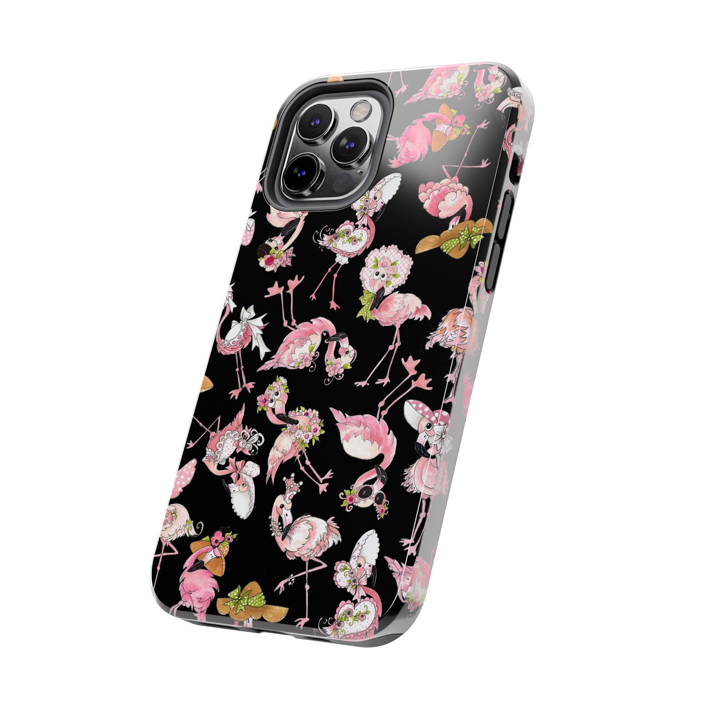 Tossed Flams Black Phone Case