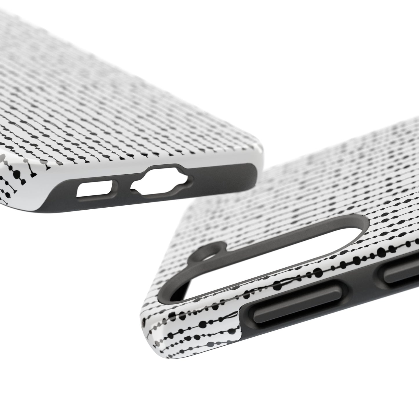 Beaded Curtain White / Black Phone Case