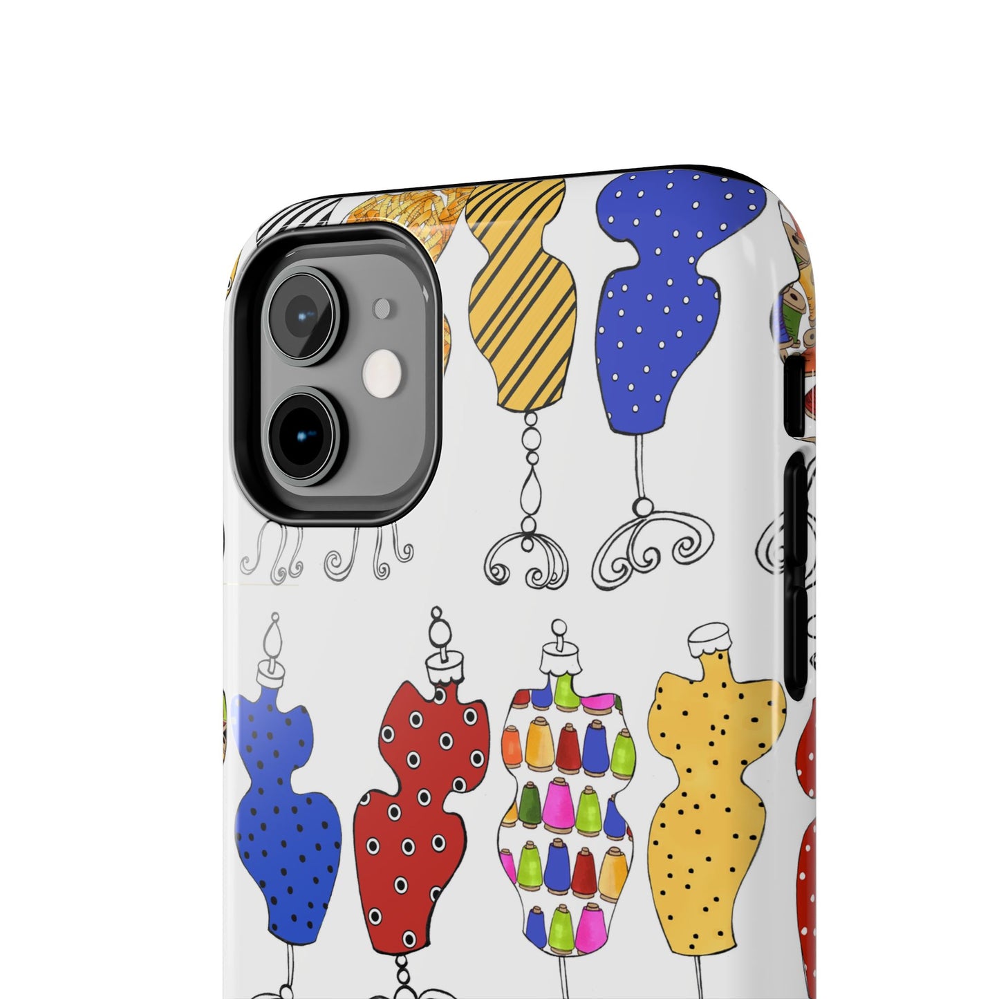 Go Figure White / Multi Phone Case