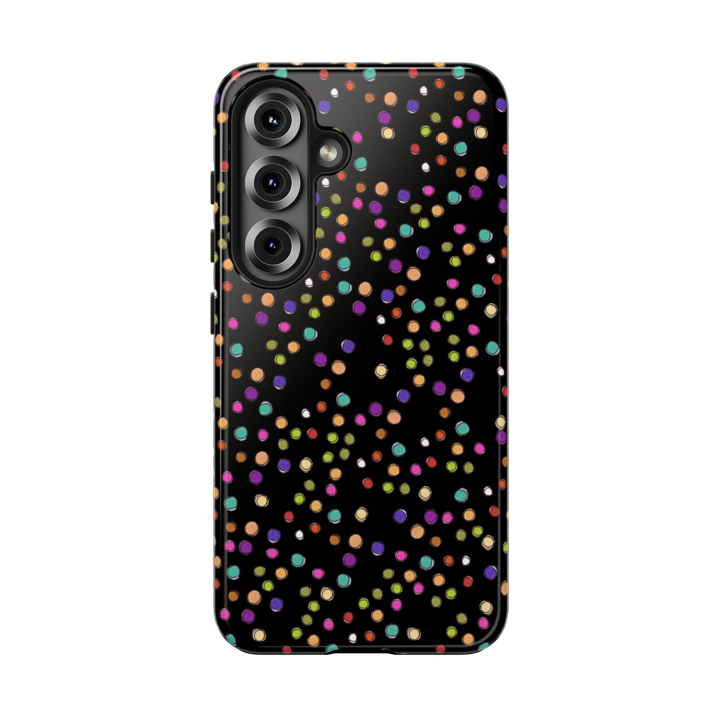 Dog Dots Black Phone Case