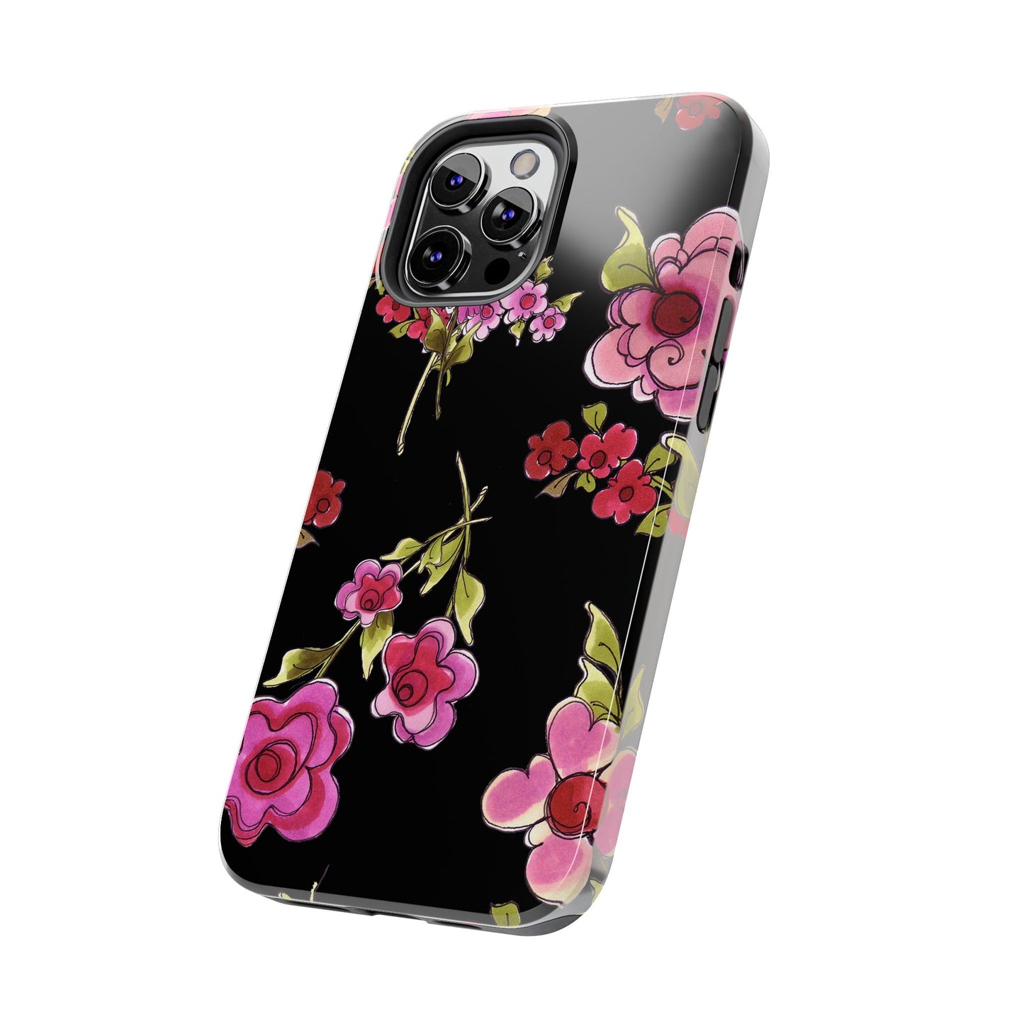 Jumbo Floral Black Phone Case