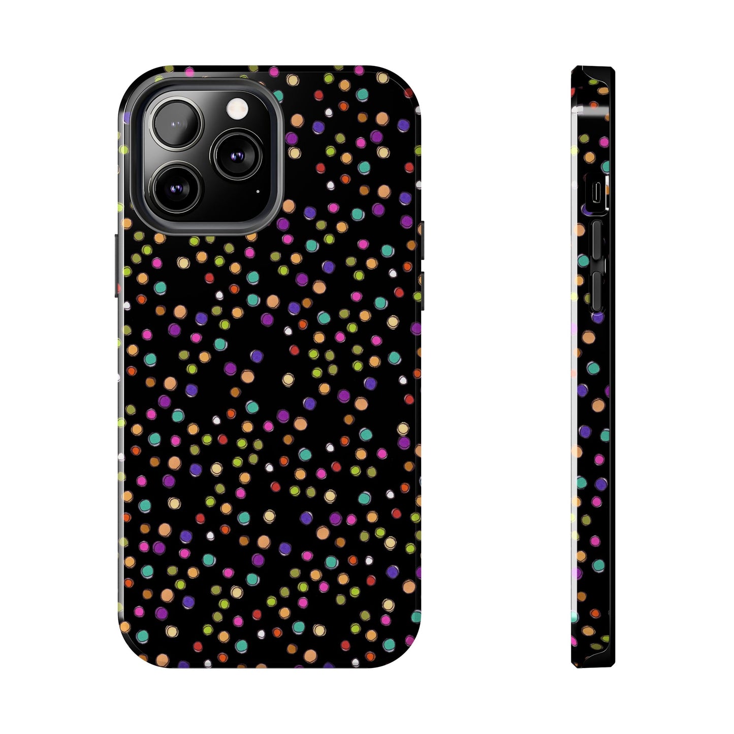 Dog Dots Black Phone Case