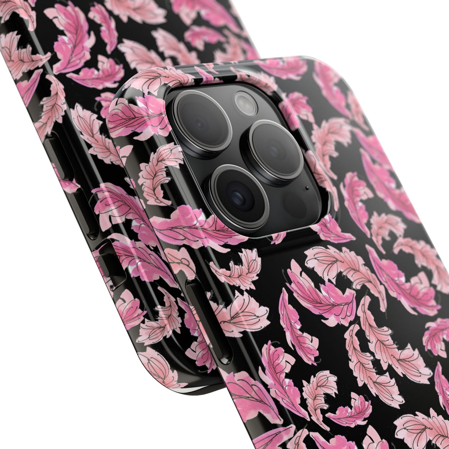 Flam Feathers Black Phone Case