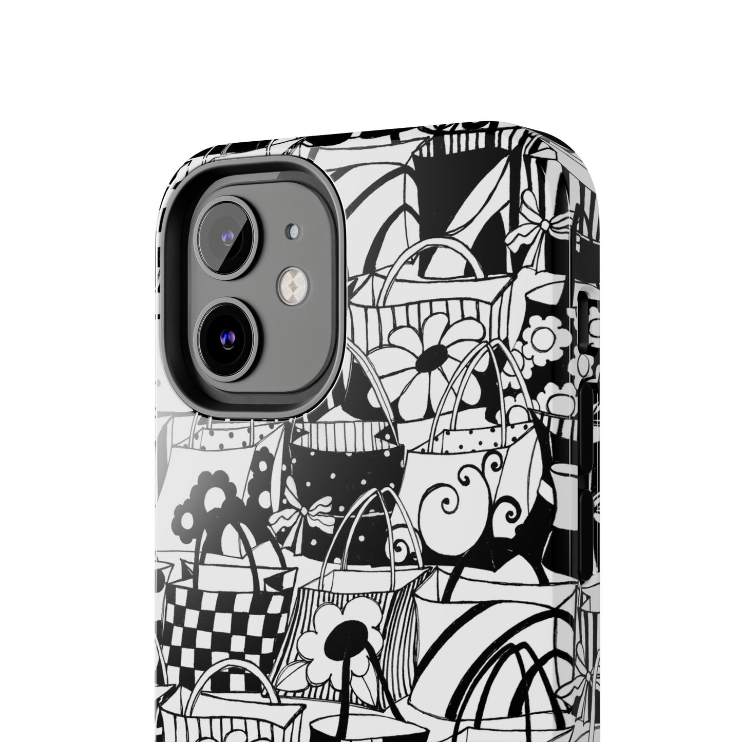 Totally Black / White Phone Case