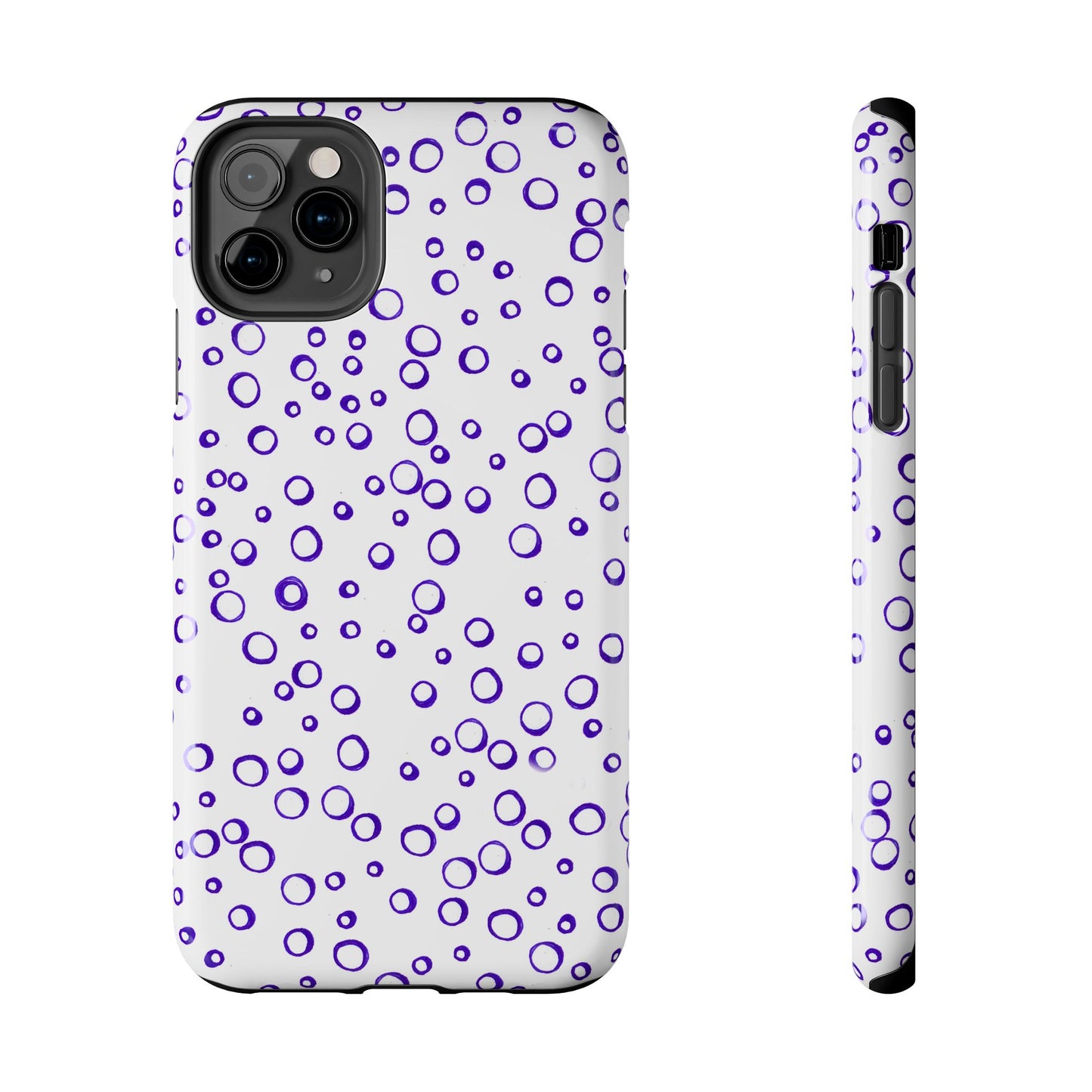 Blue See Through Dots Phone Case