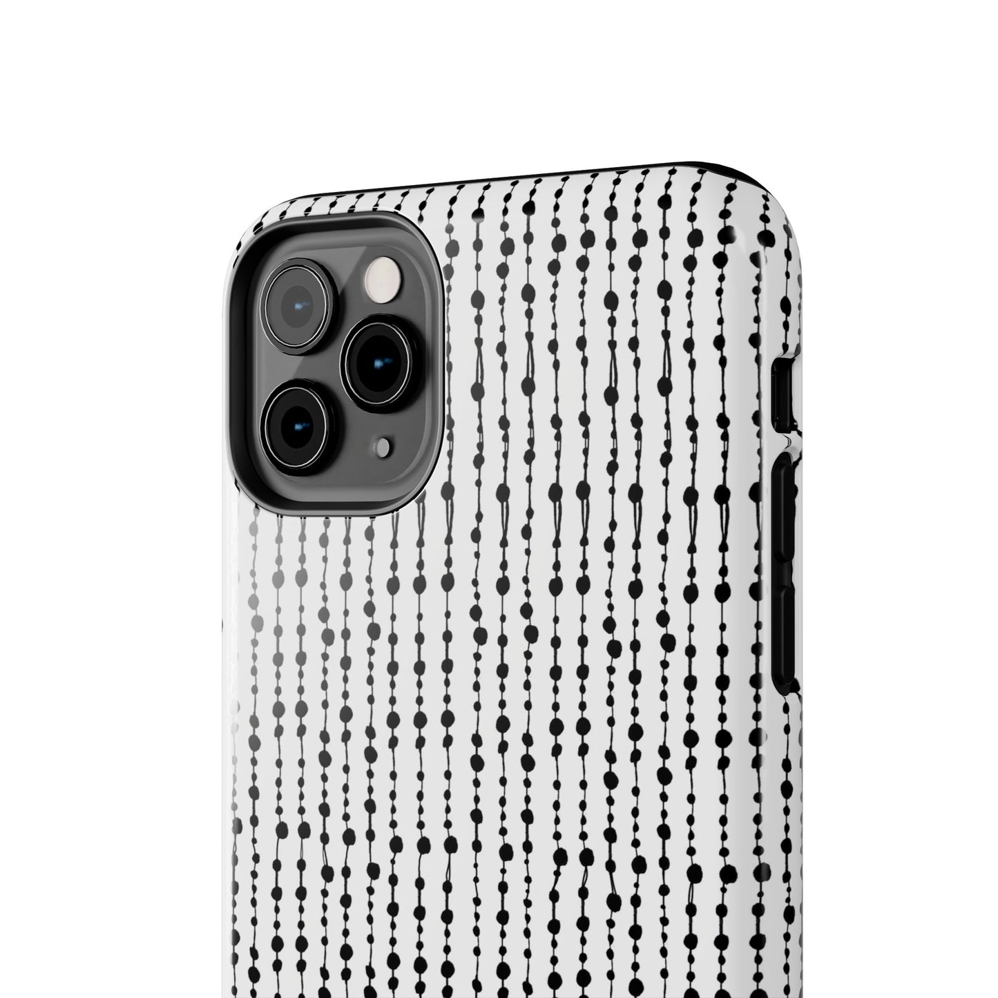 Beaded Curtain White / Black Phone Case