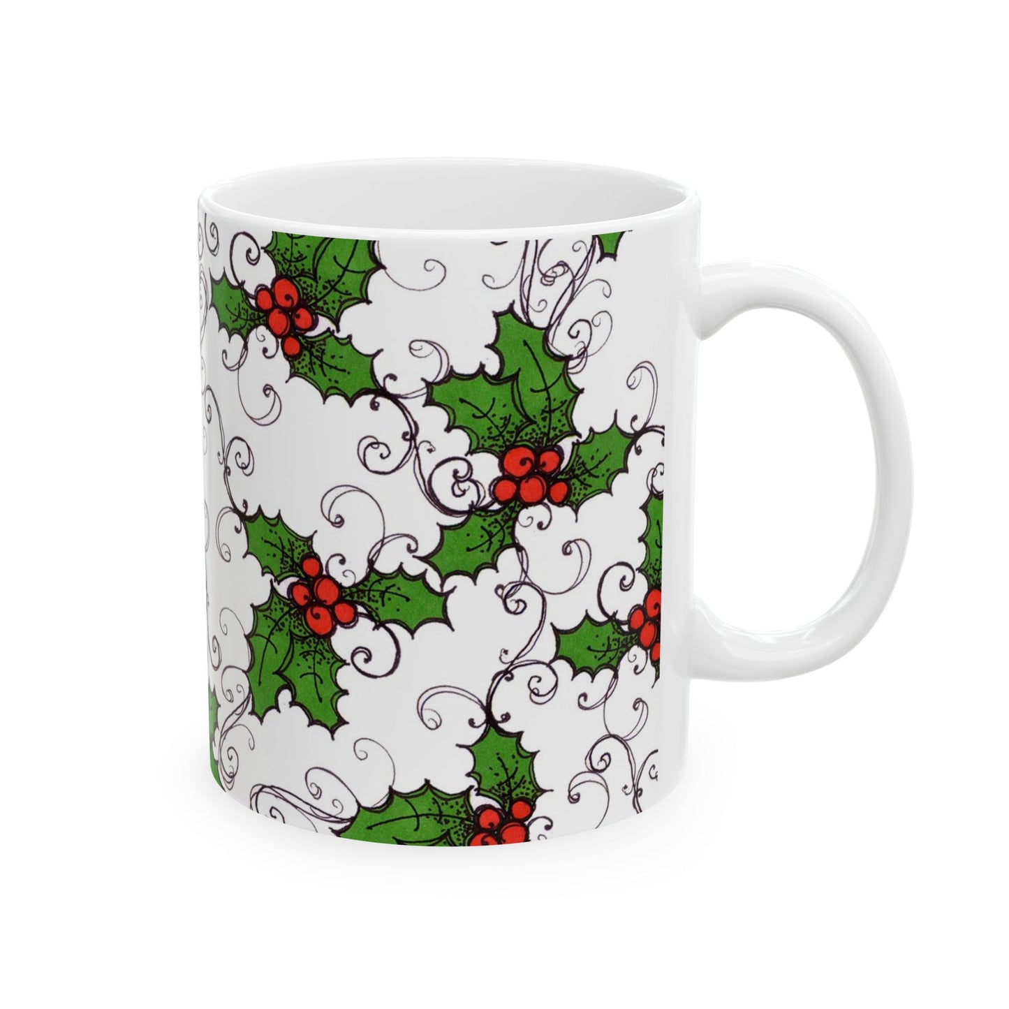 Jolly Holly White Cup