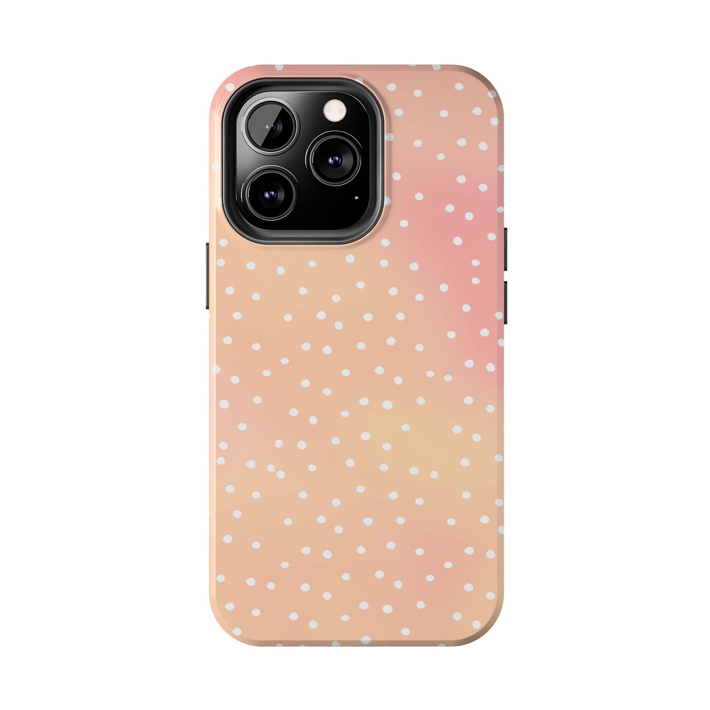 Dinky Dots Peach / White Phone Case