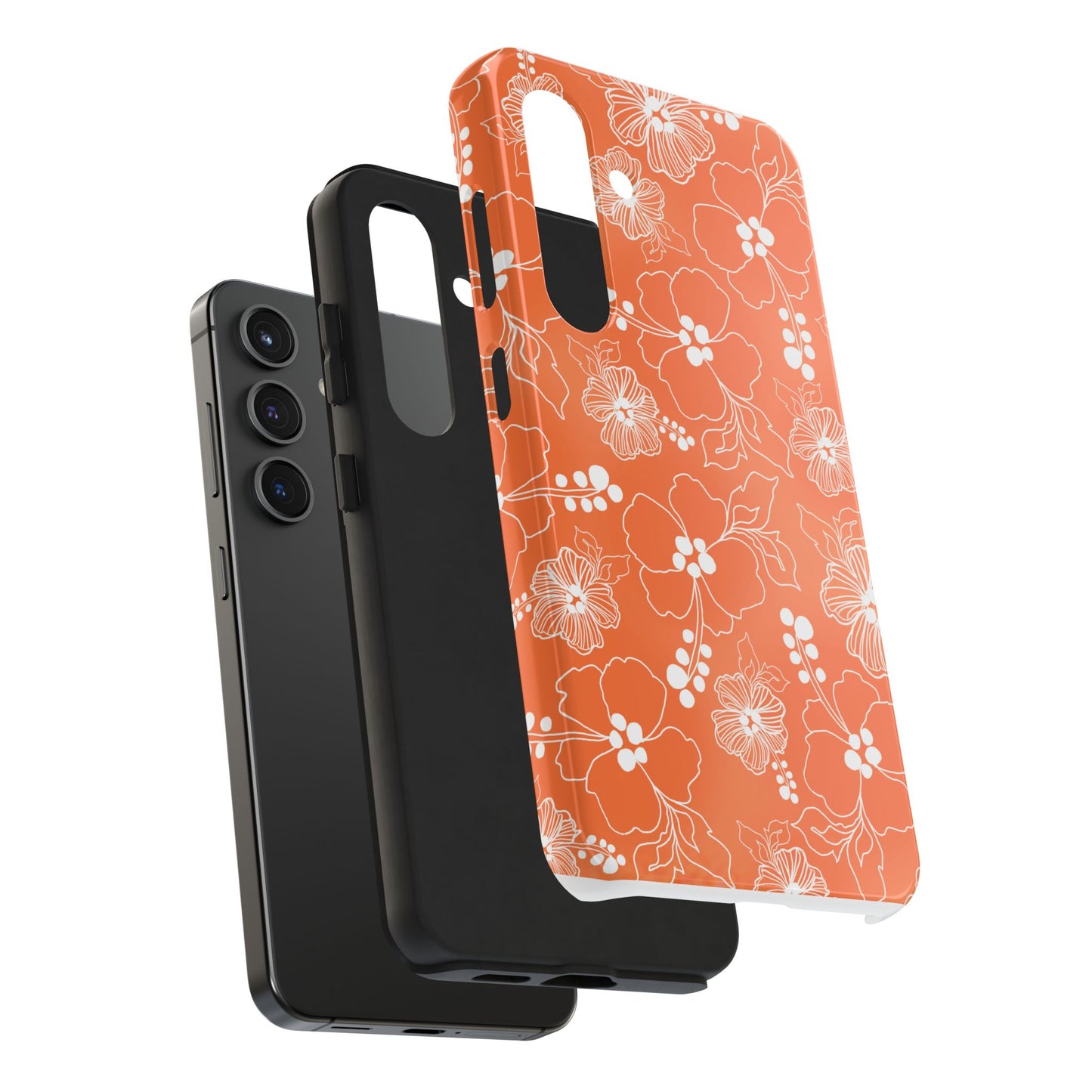 Lacey Hibiscus Coral Phone Case