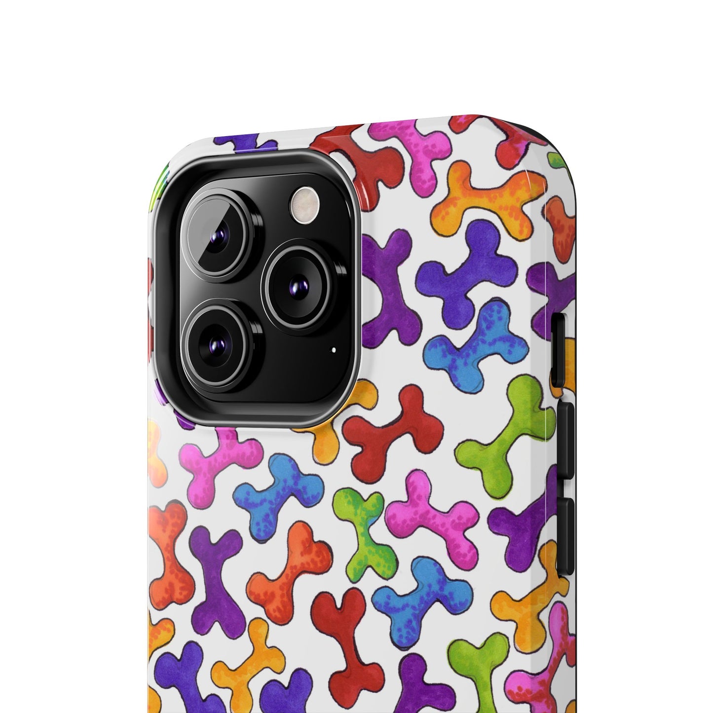 Fancy Bones White / Multi Phone Case