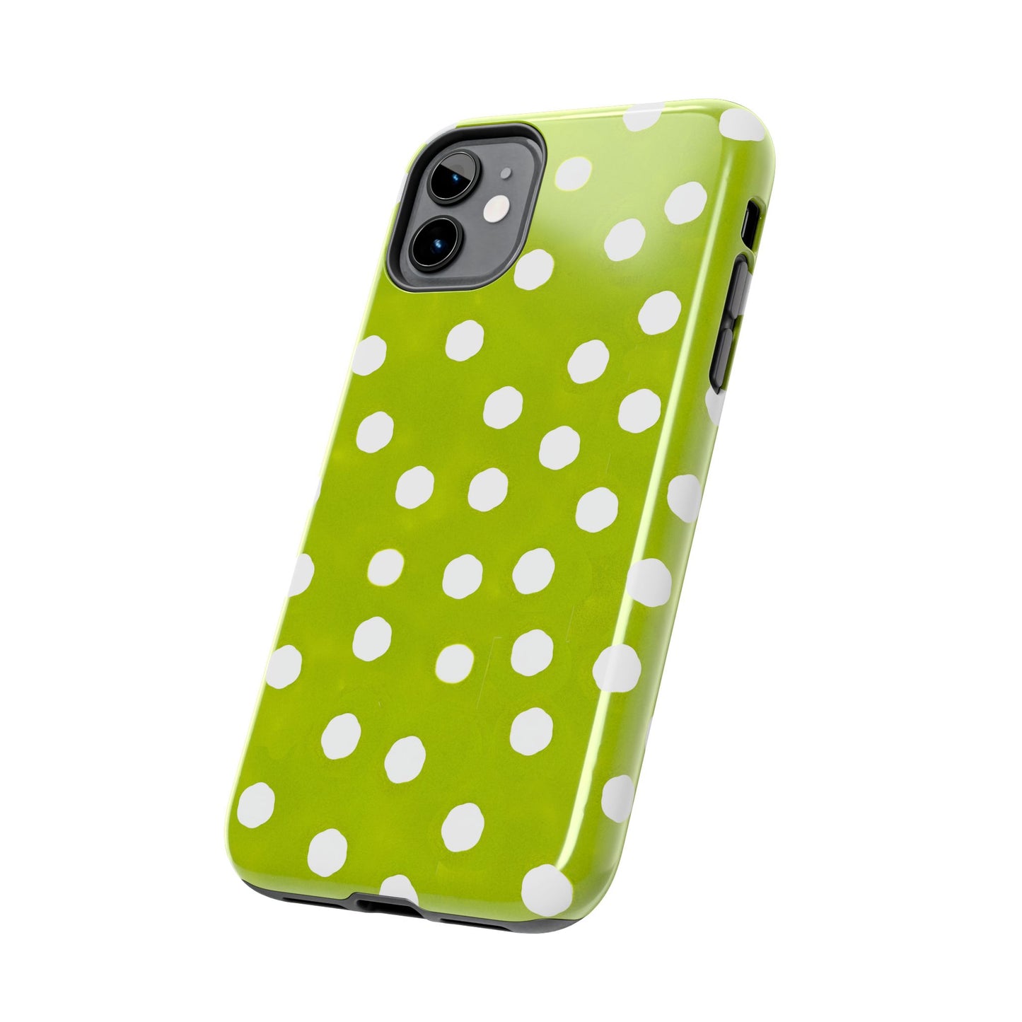 Jumbo Dots Green / White Phone Case