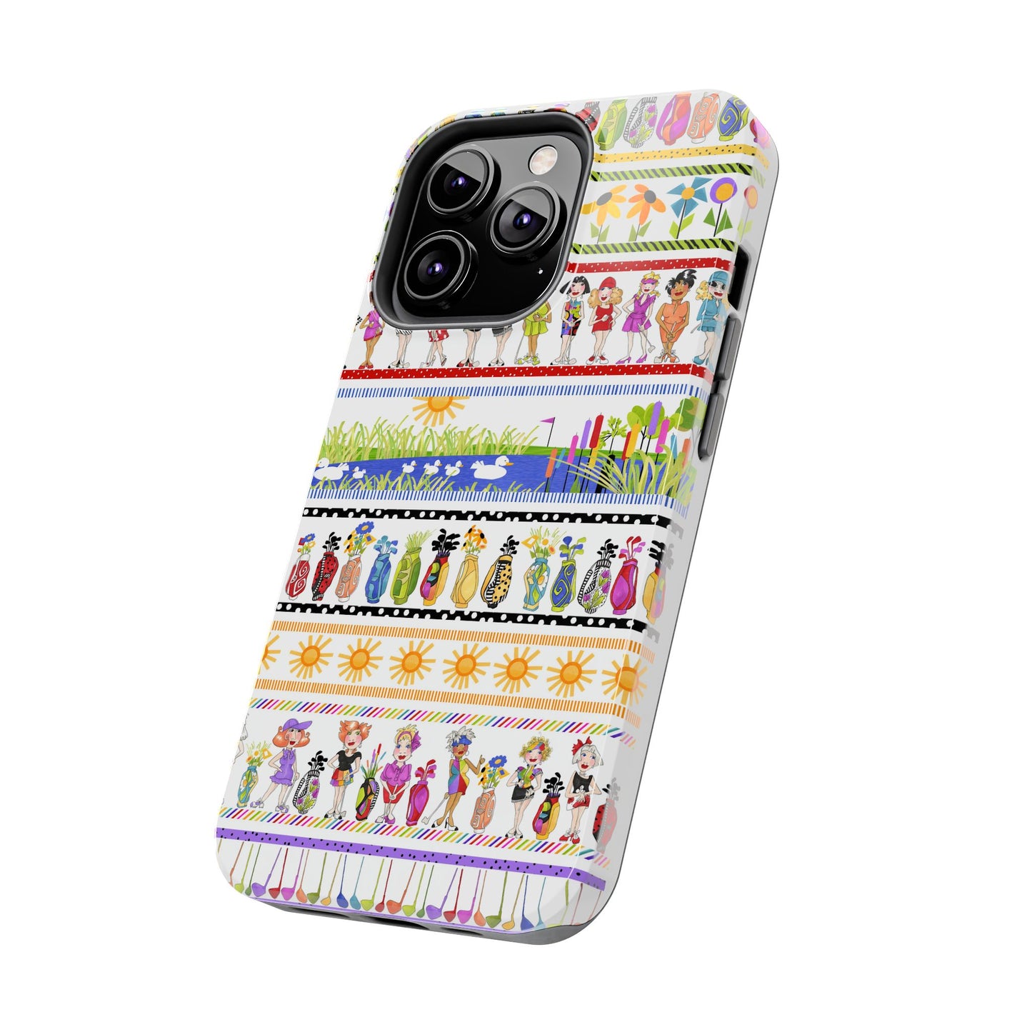Golf Borders White Phone Case