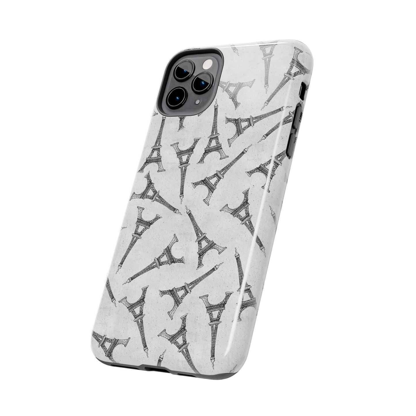 Eifelesque Silver Phone Case