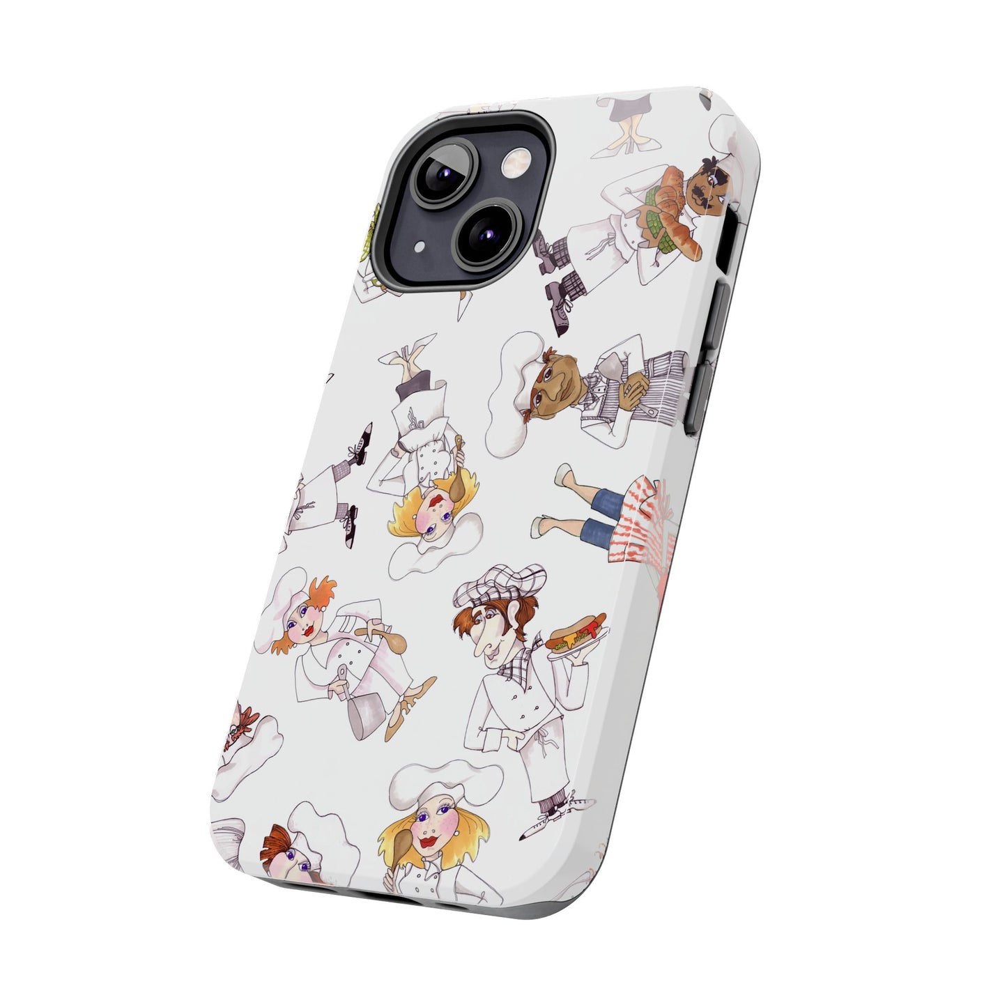 Tossed Chefs White Phone Case