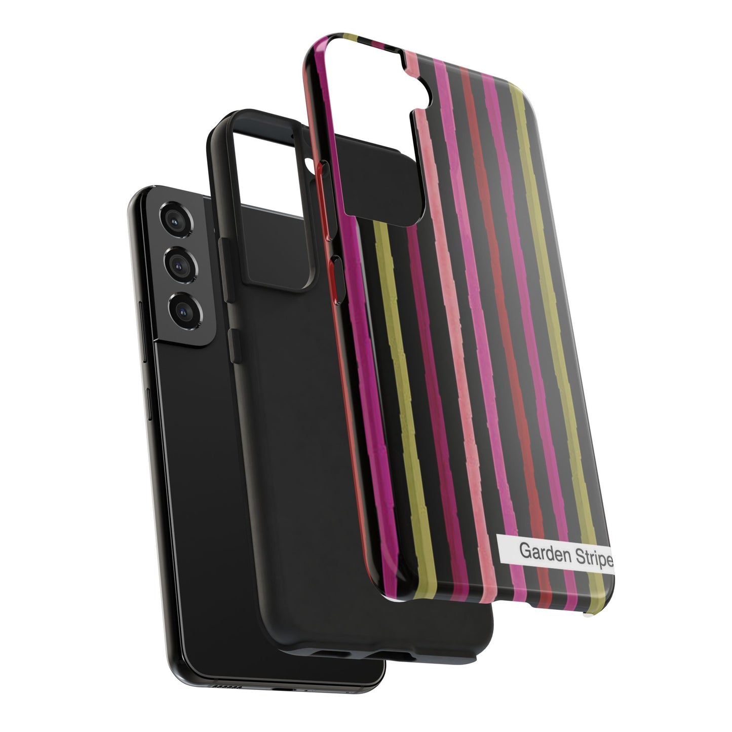 Garden Stripe Black Phone Case