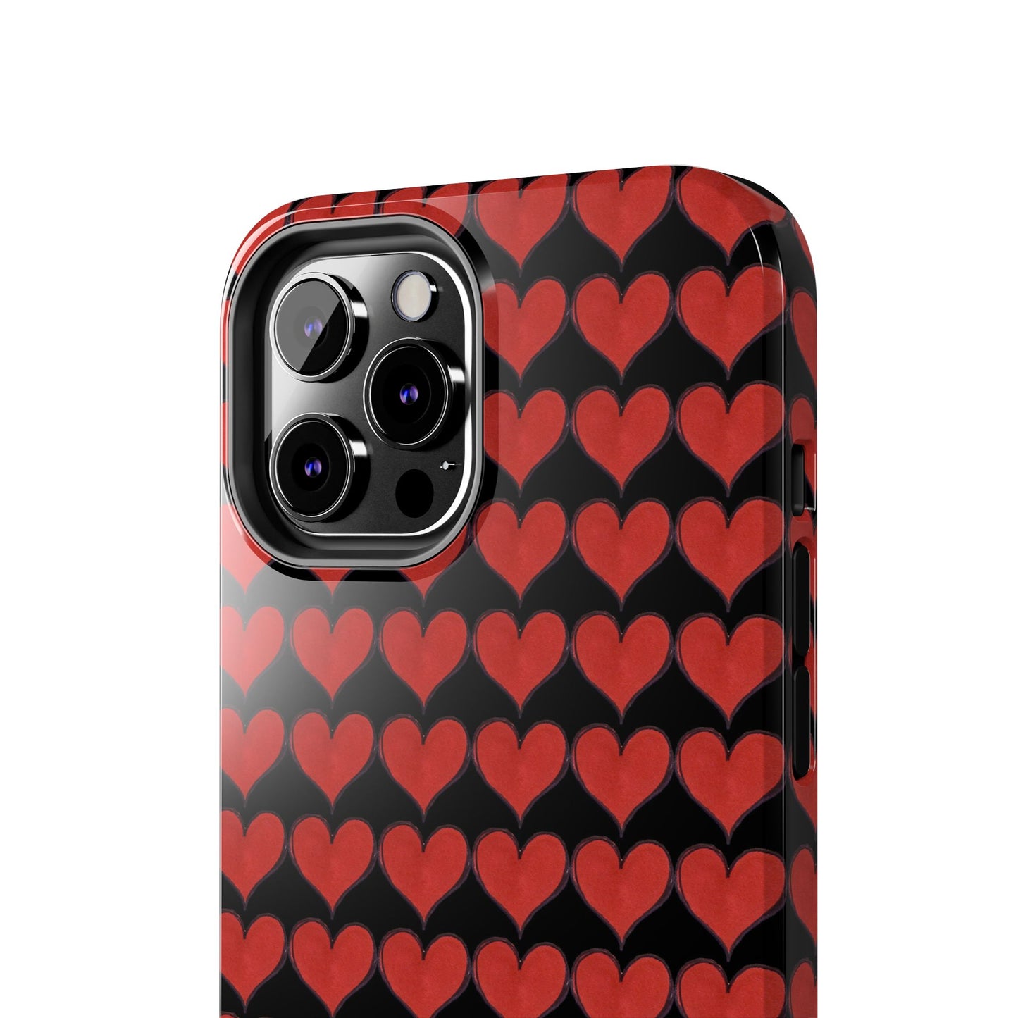 Heartbeats Black / Red Phone Case