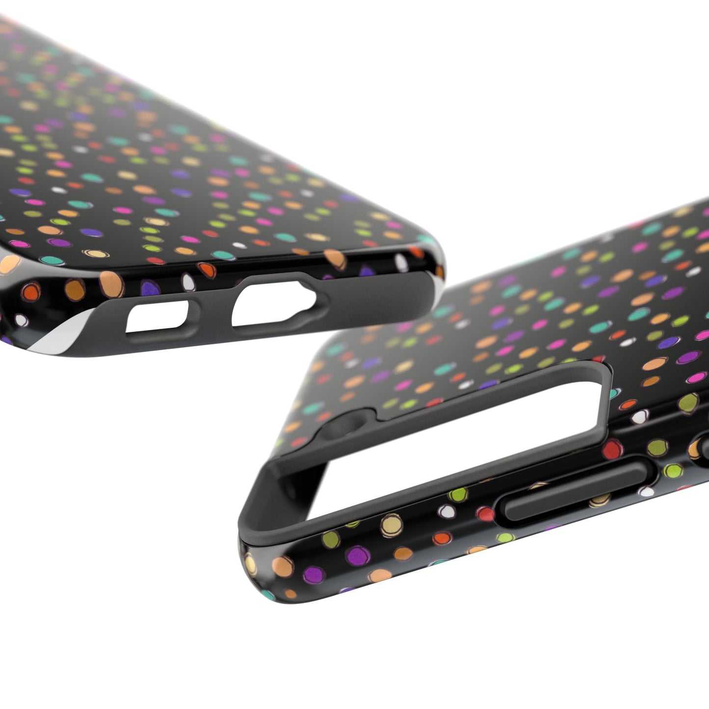 Dog Dots Black Phone Case