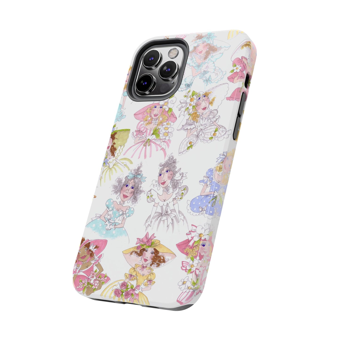 Tossed Belles White Phone Case