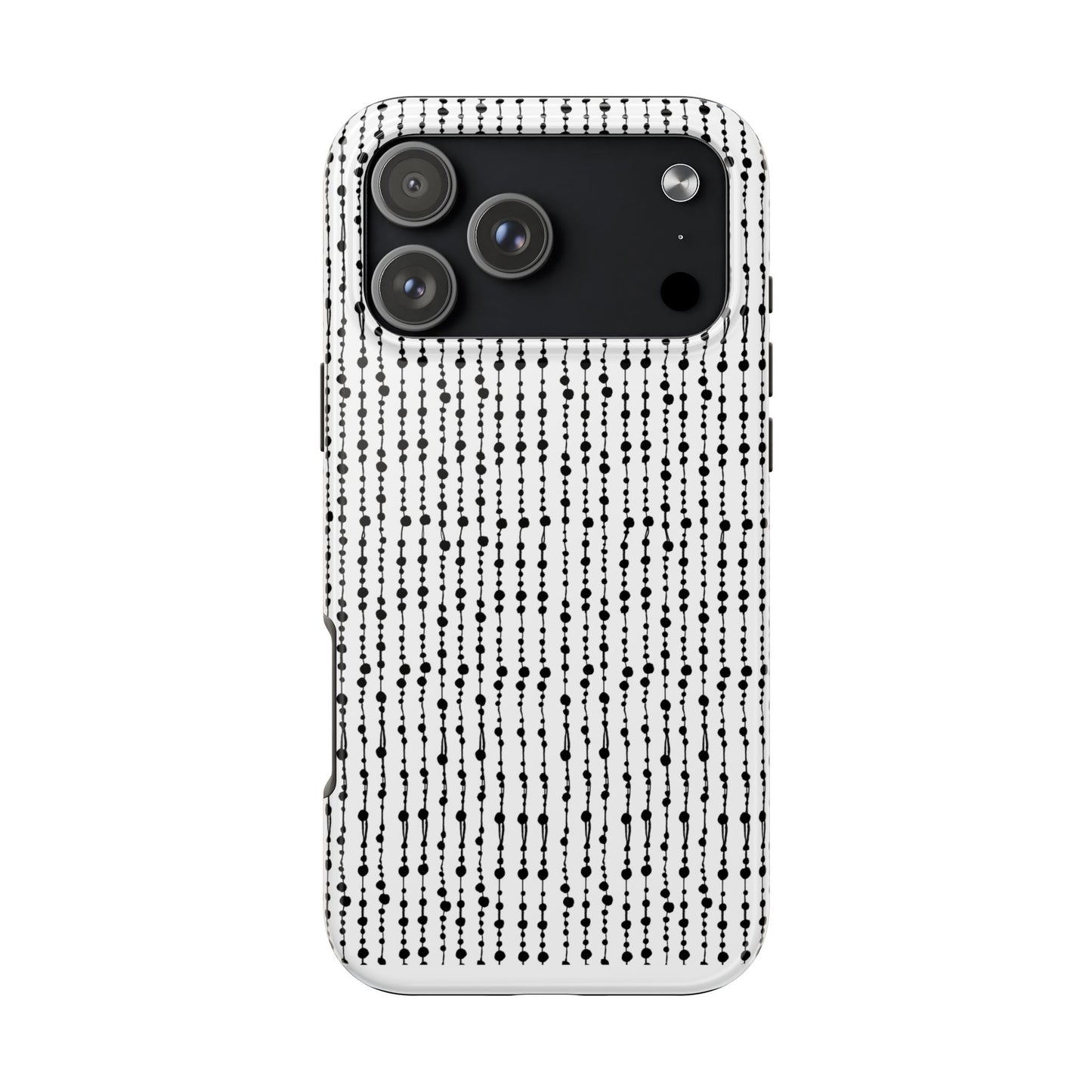 Beaded Curtain White / Black Phone Case