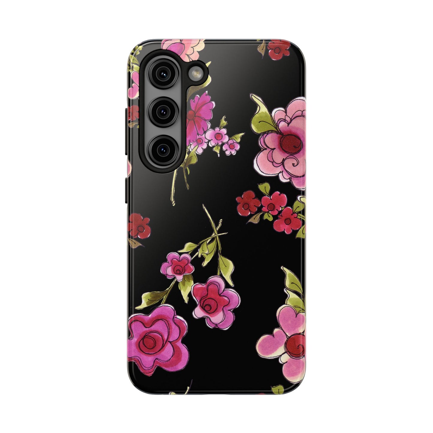 Jumbo Floral Black Phone Case