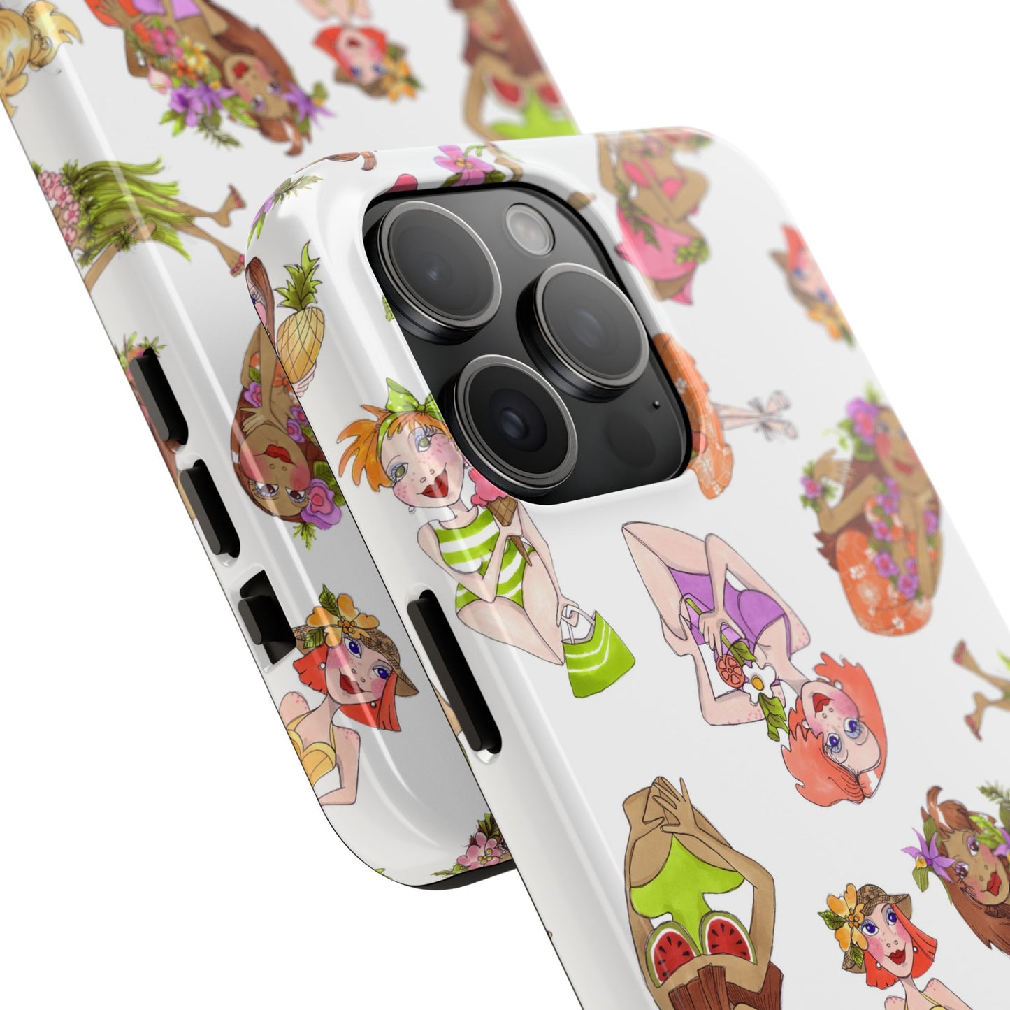Island Toss White Phone Case