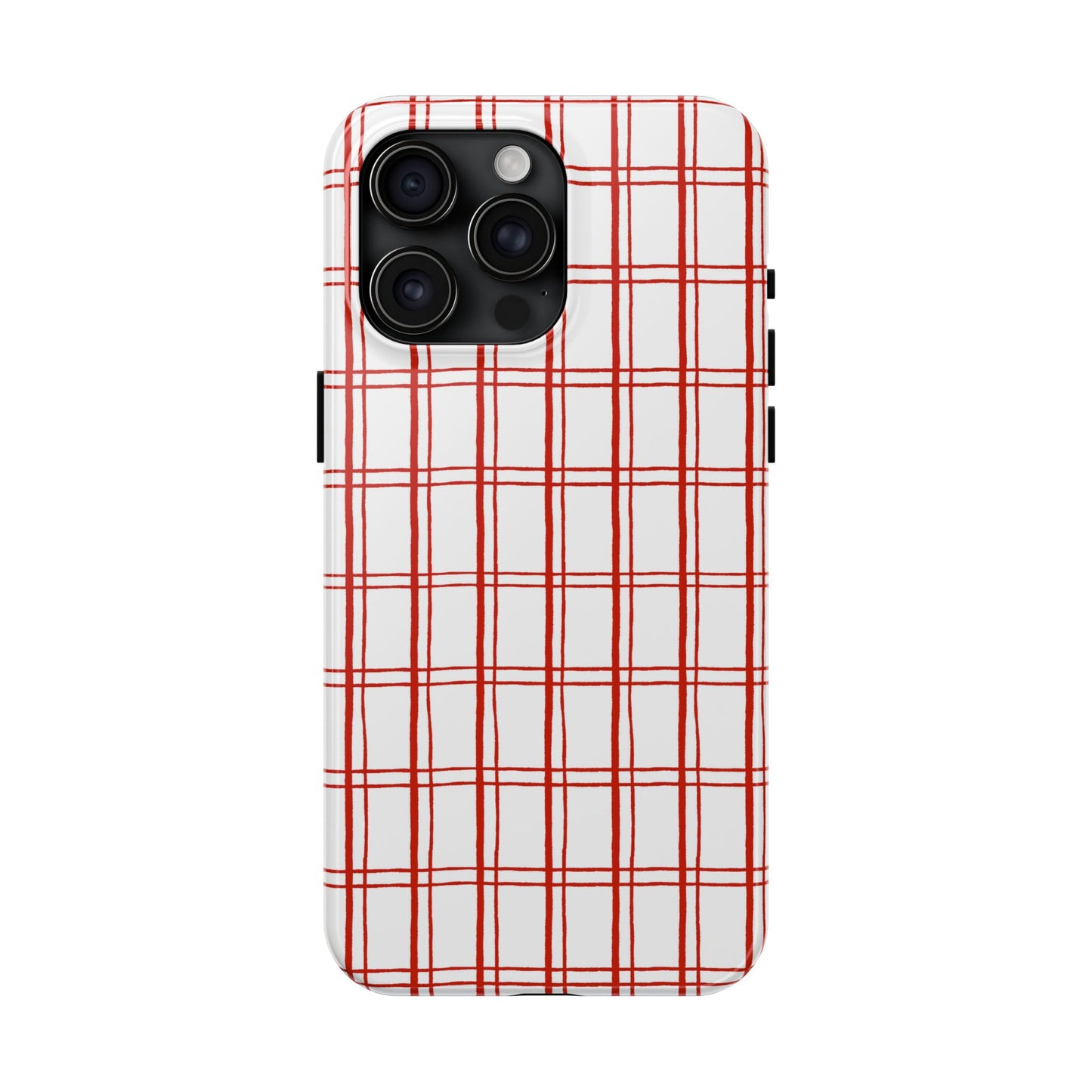 Little Plaid White / Red Phone Case