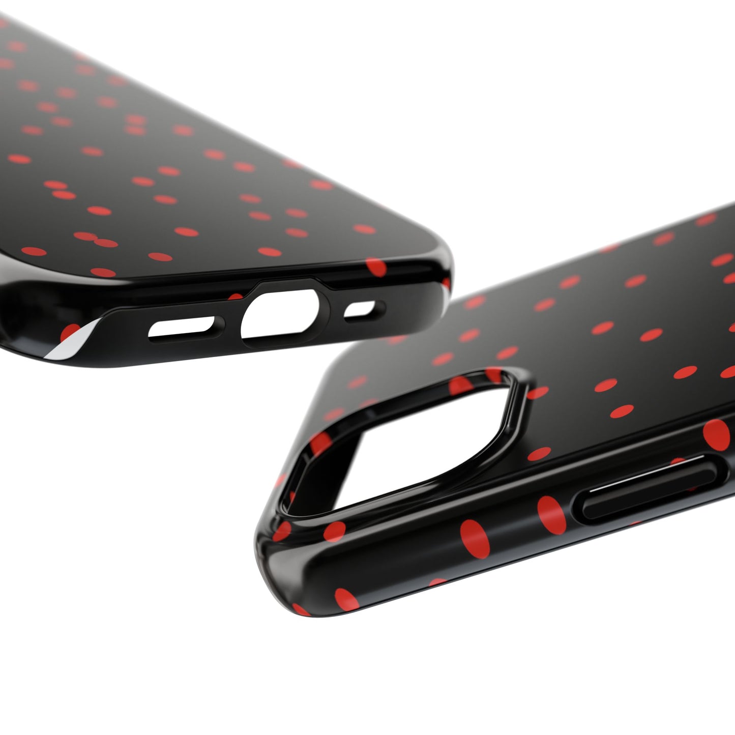 Space Dots Black / Red Phone Case
