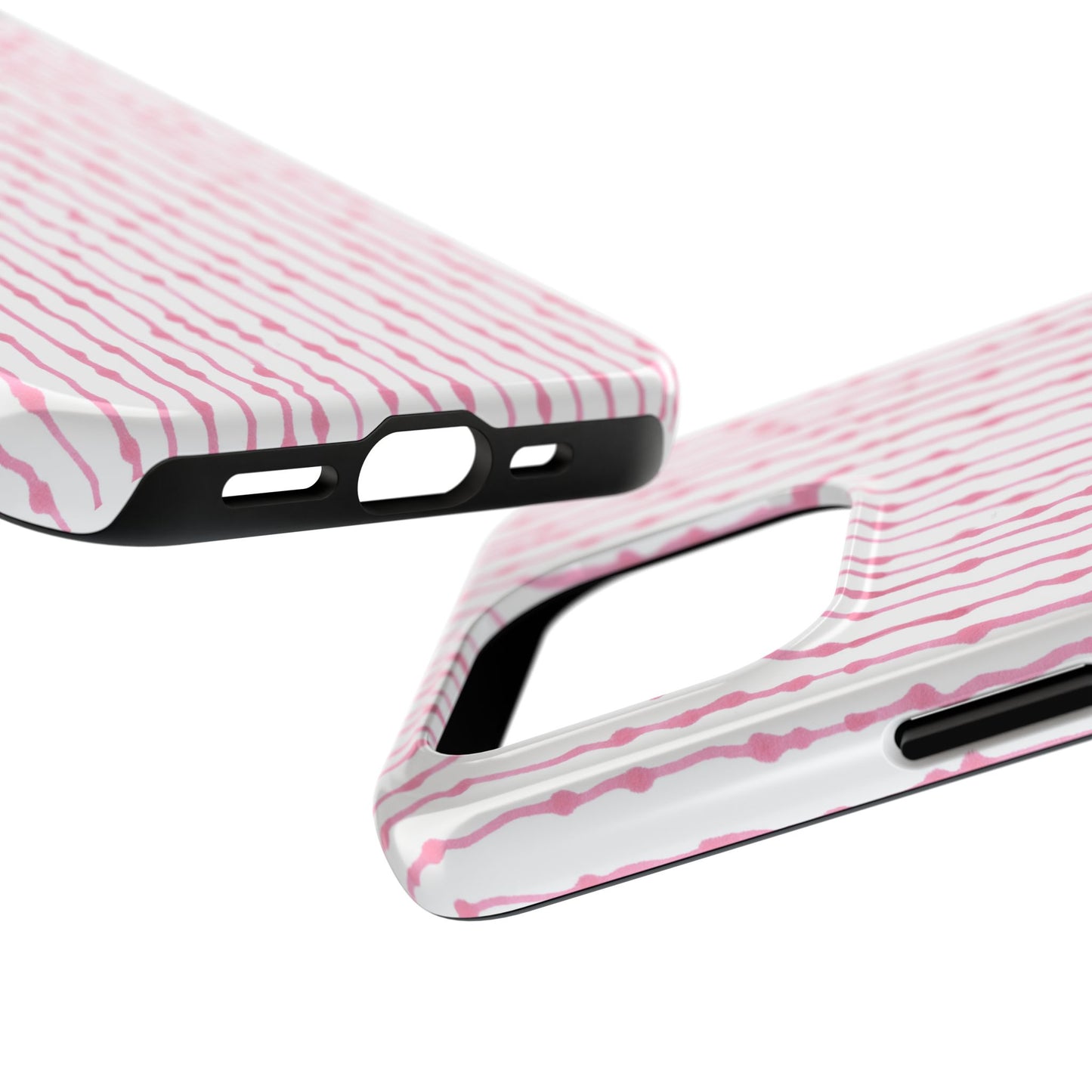 Faux Seersucker White / Pink Phone Case