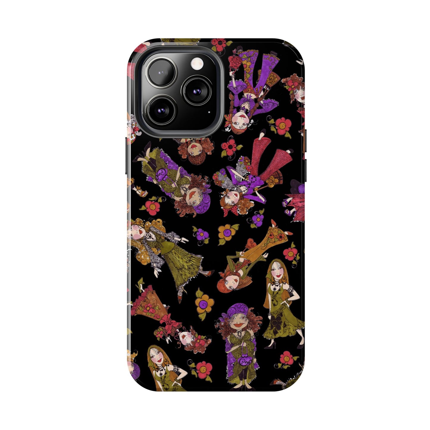 Tossed Gypsies Black Phone Case