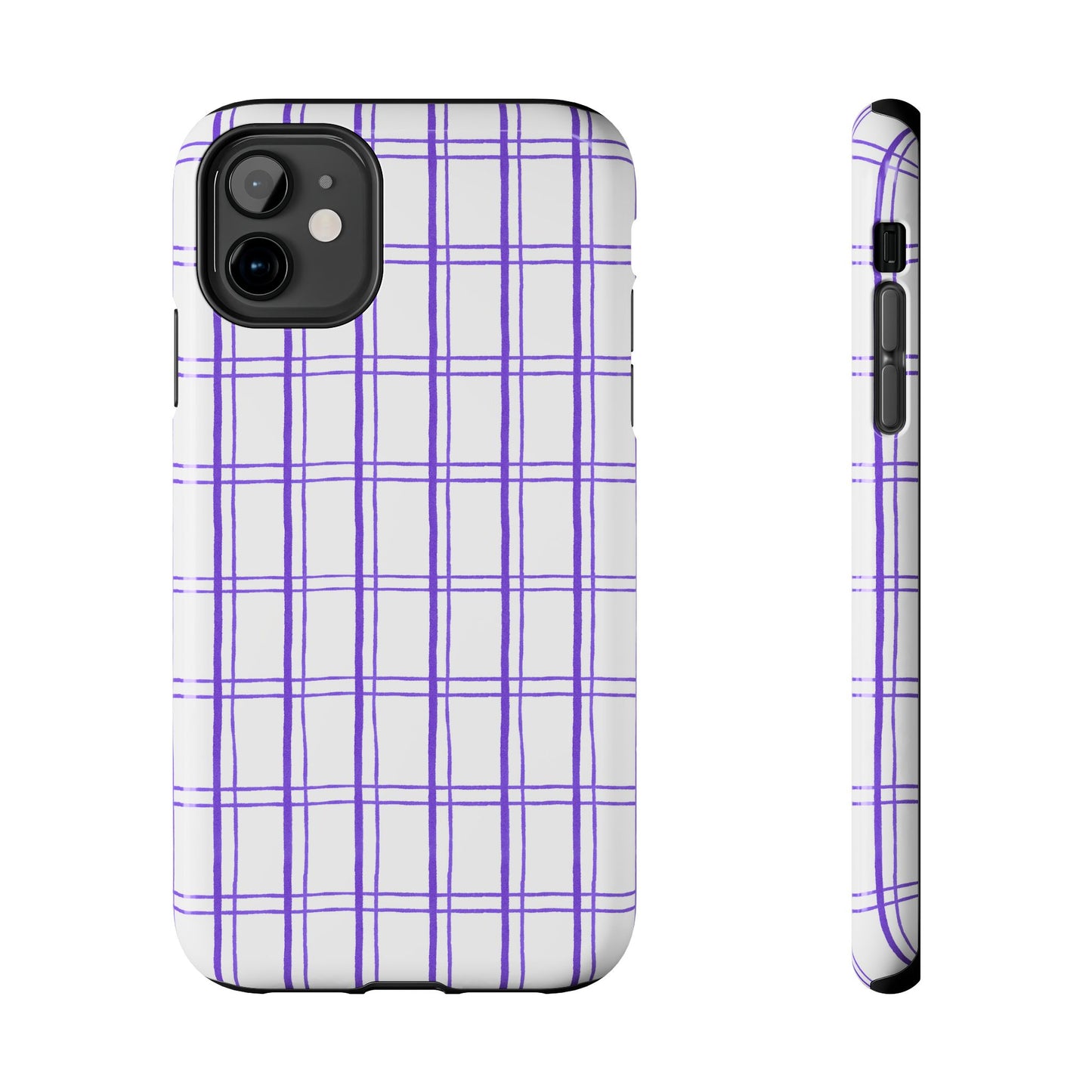 Little Plaid White / Blue Phone Case
