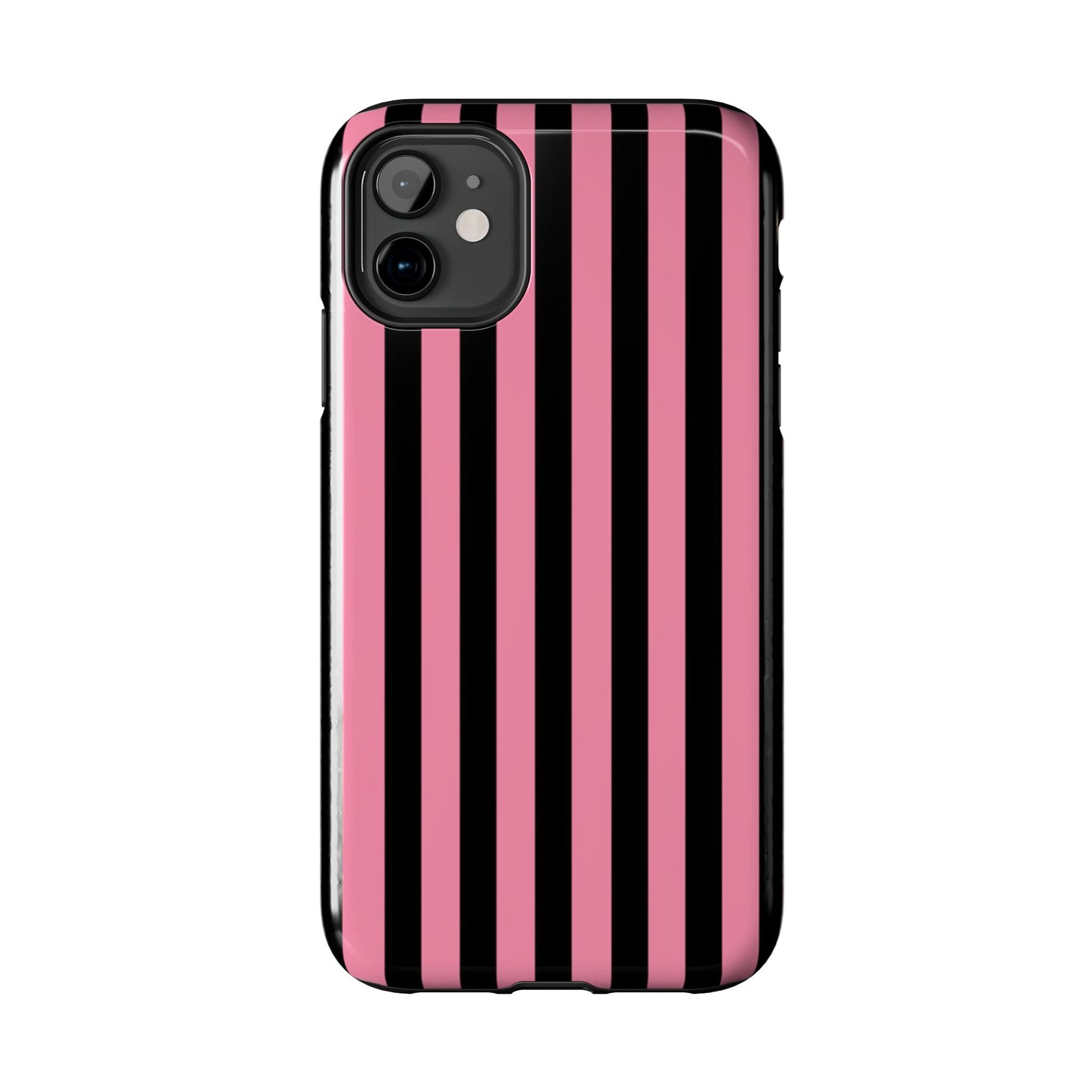 Vertical Stripe Pink / Black Phone Case
