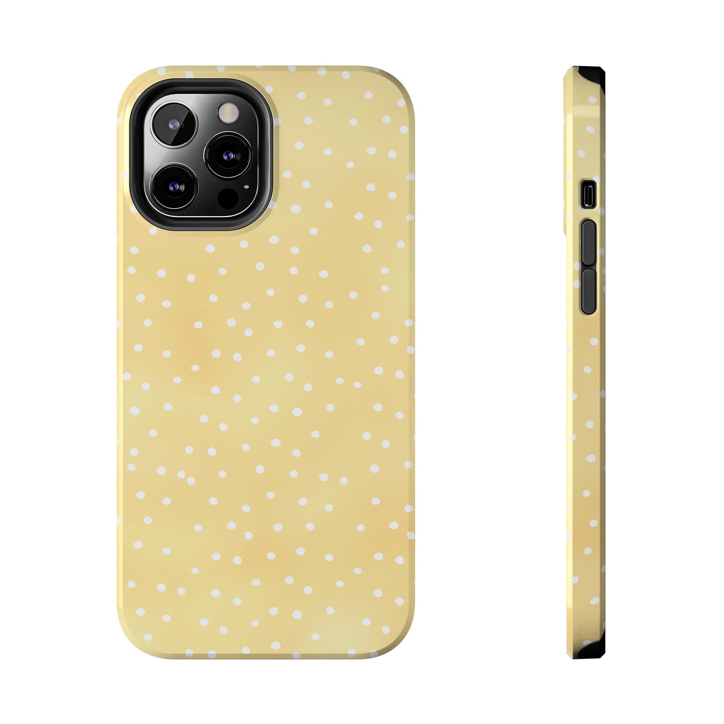 Petite Dots Sunshine / White Phone Case