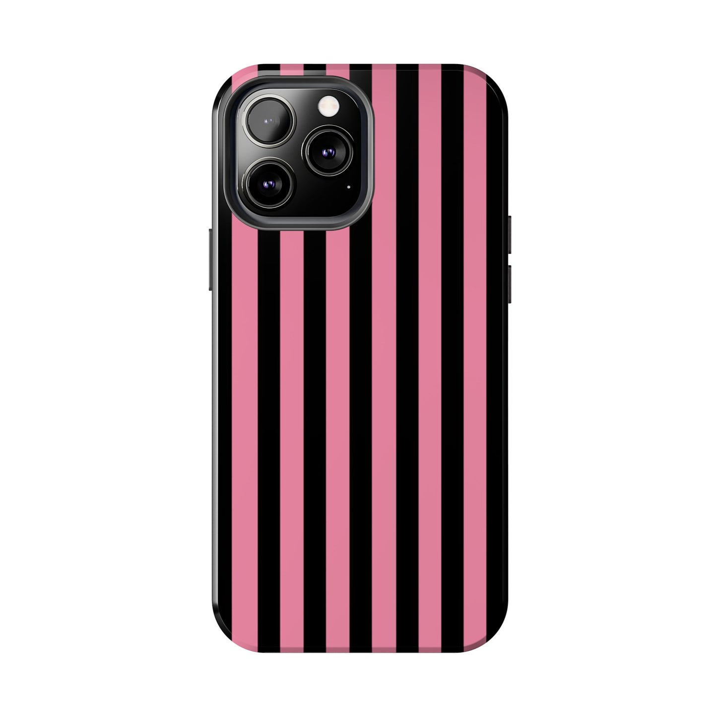 Vertical Stripe Pink / Black Phone Case