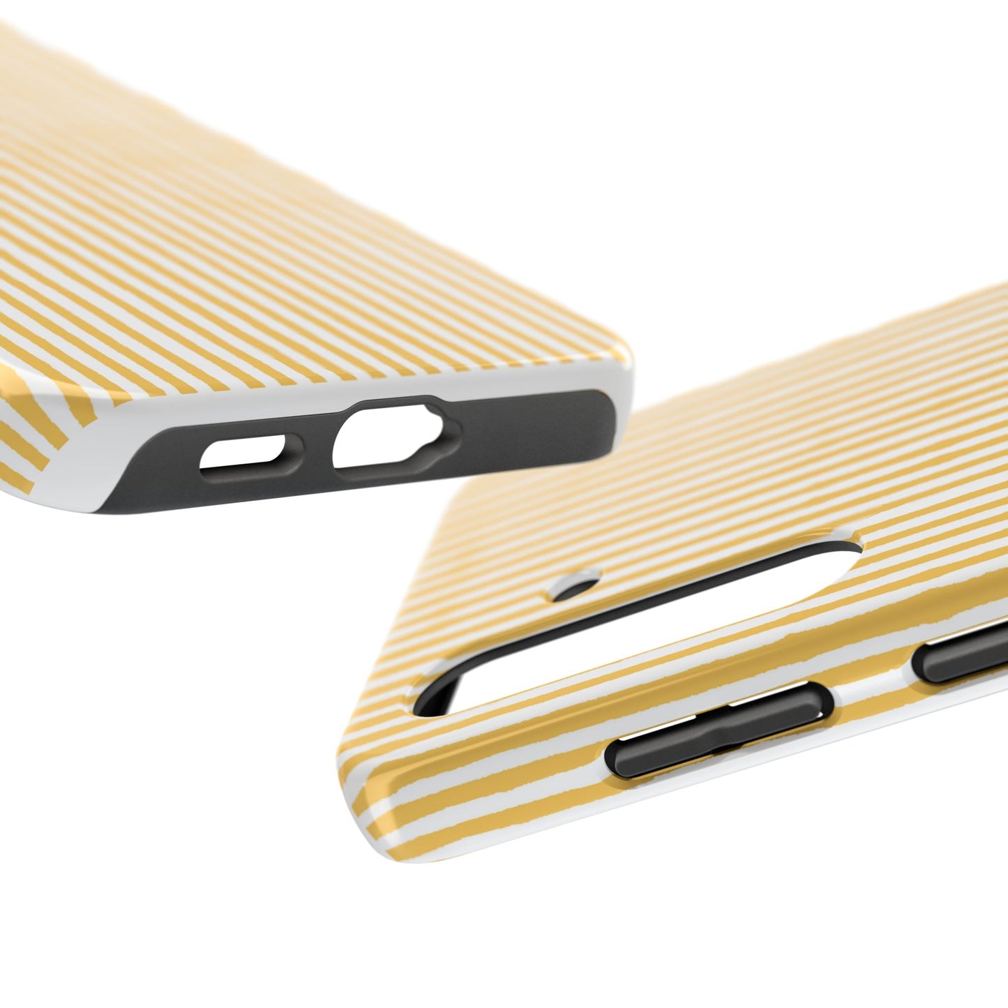 Lazy Stripe Yellow / White Phone Case