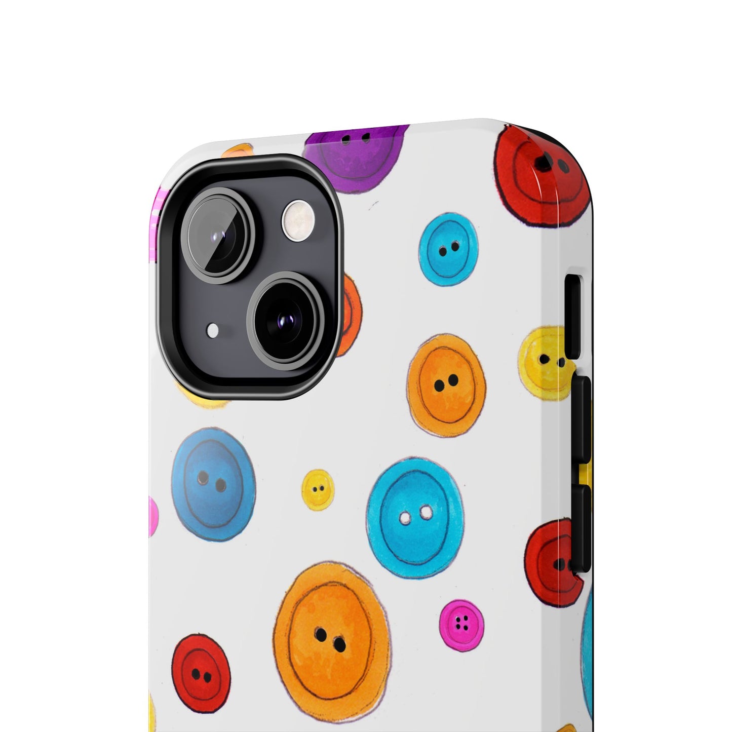 Button Dots White Phone Case