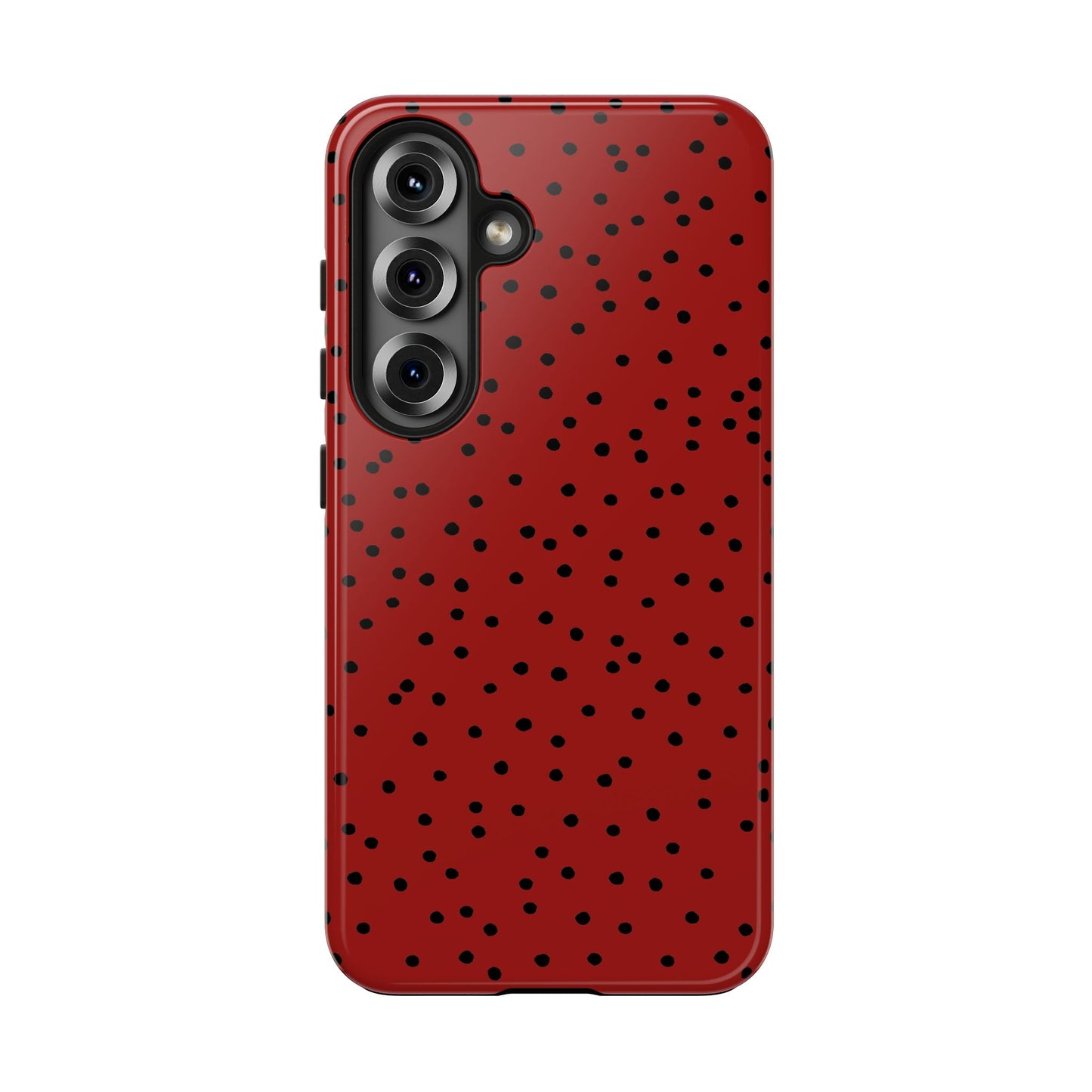 Dinky Dots Scarlett / Black Phone Case