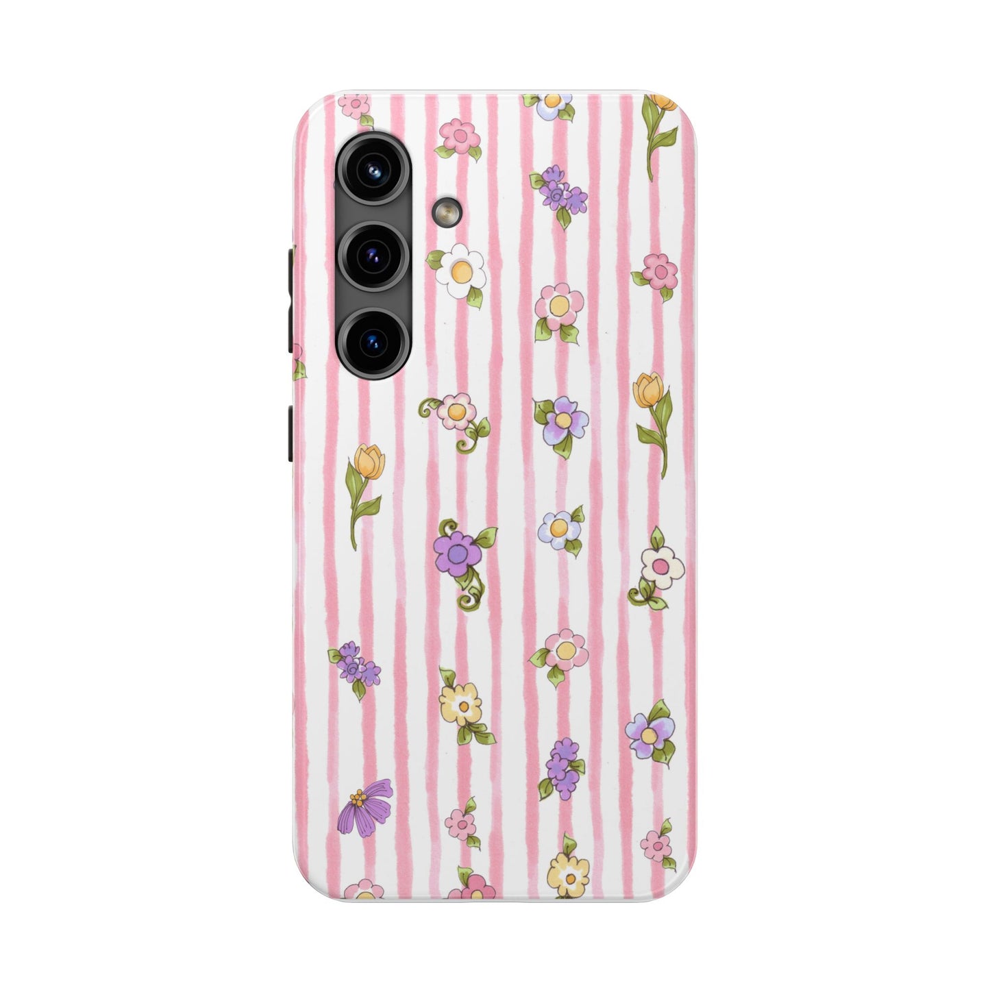 Pretty Posie Stripe Phone Case