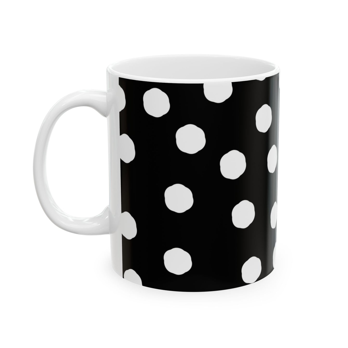 Jumbo Dots Black / White Cup