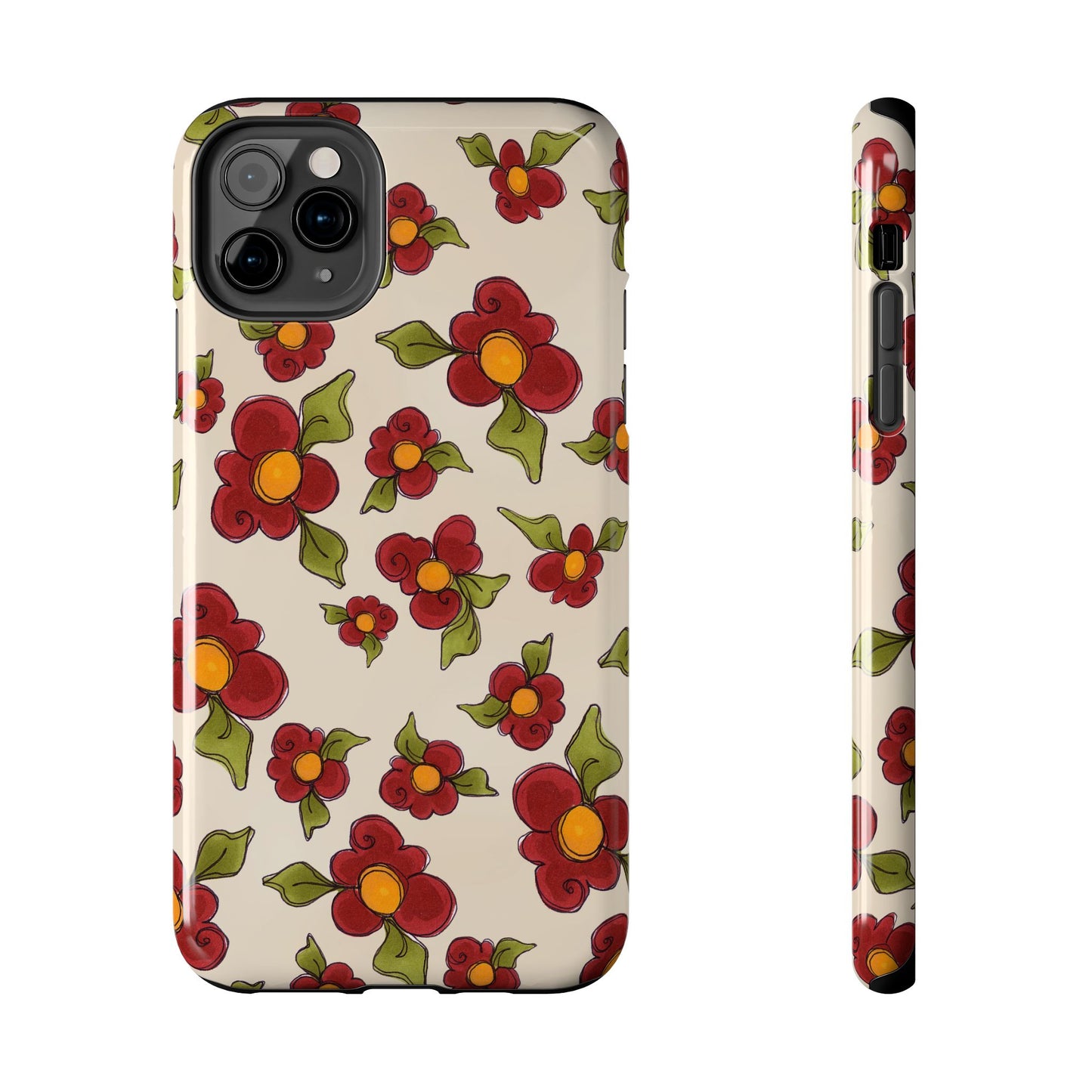 Chili Pepper Daisies Phone Case