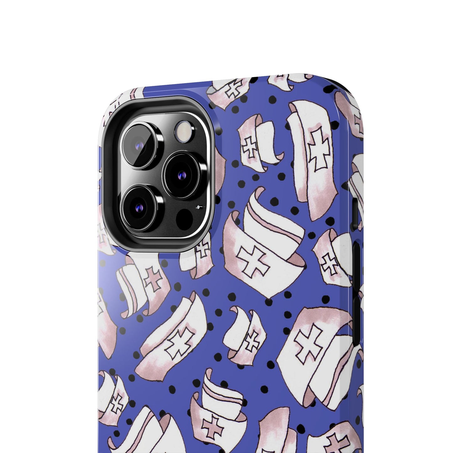 Med Hats Blue / Black Phone Case