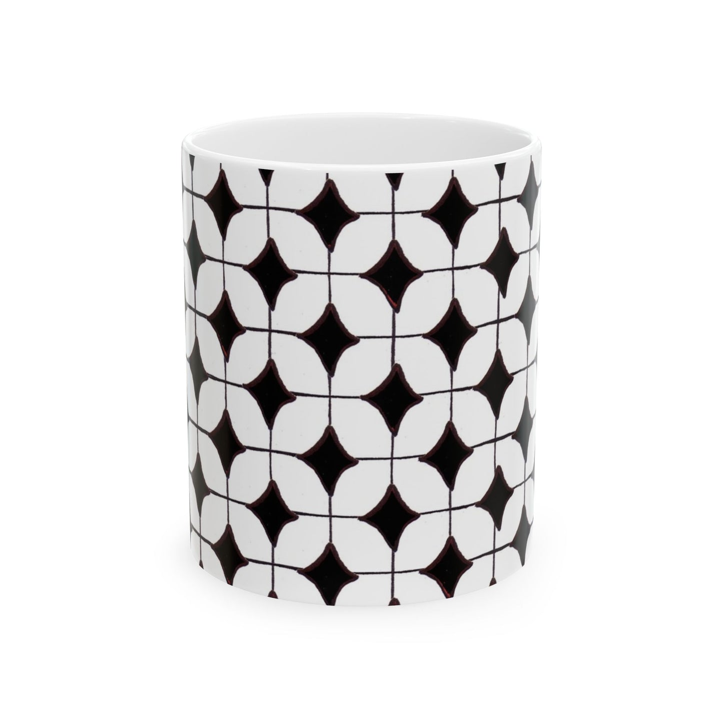 Tile-ish White / Black Cup