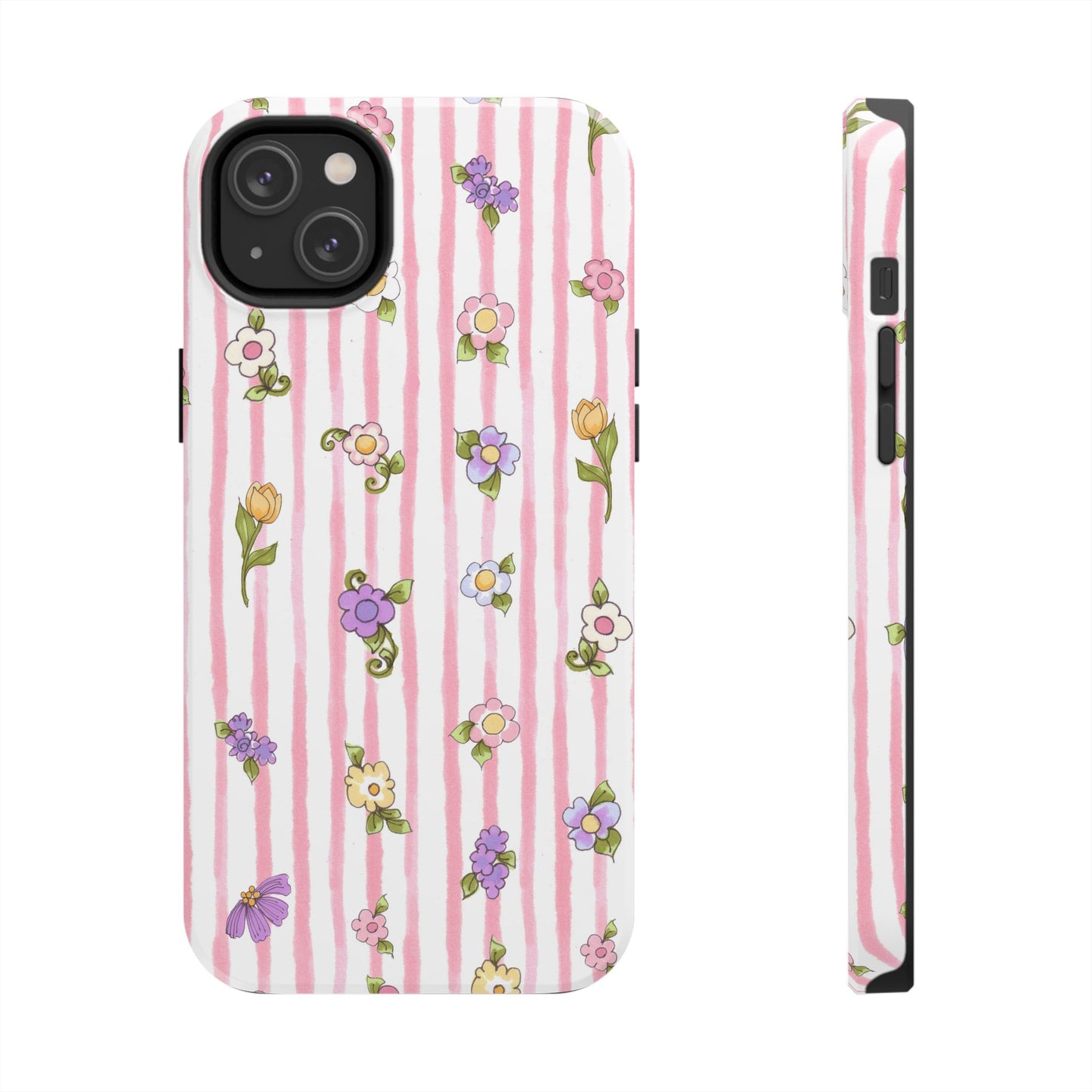 Pretty Posie Stripe Phone Case